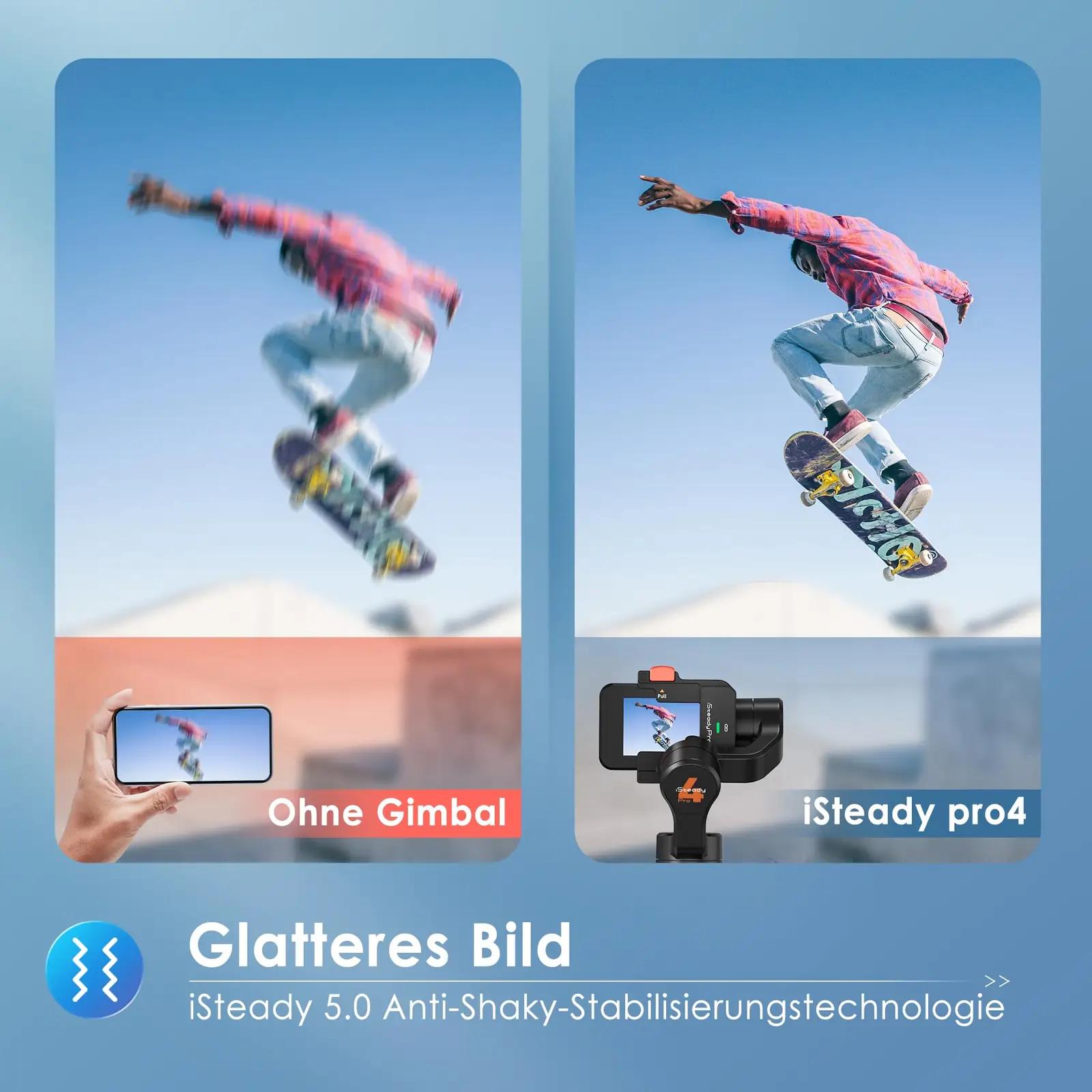 hohem iSteady Pro4 stabiilne gimbal action-kaamerale — IPX4 – pilt 7