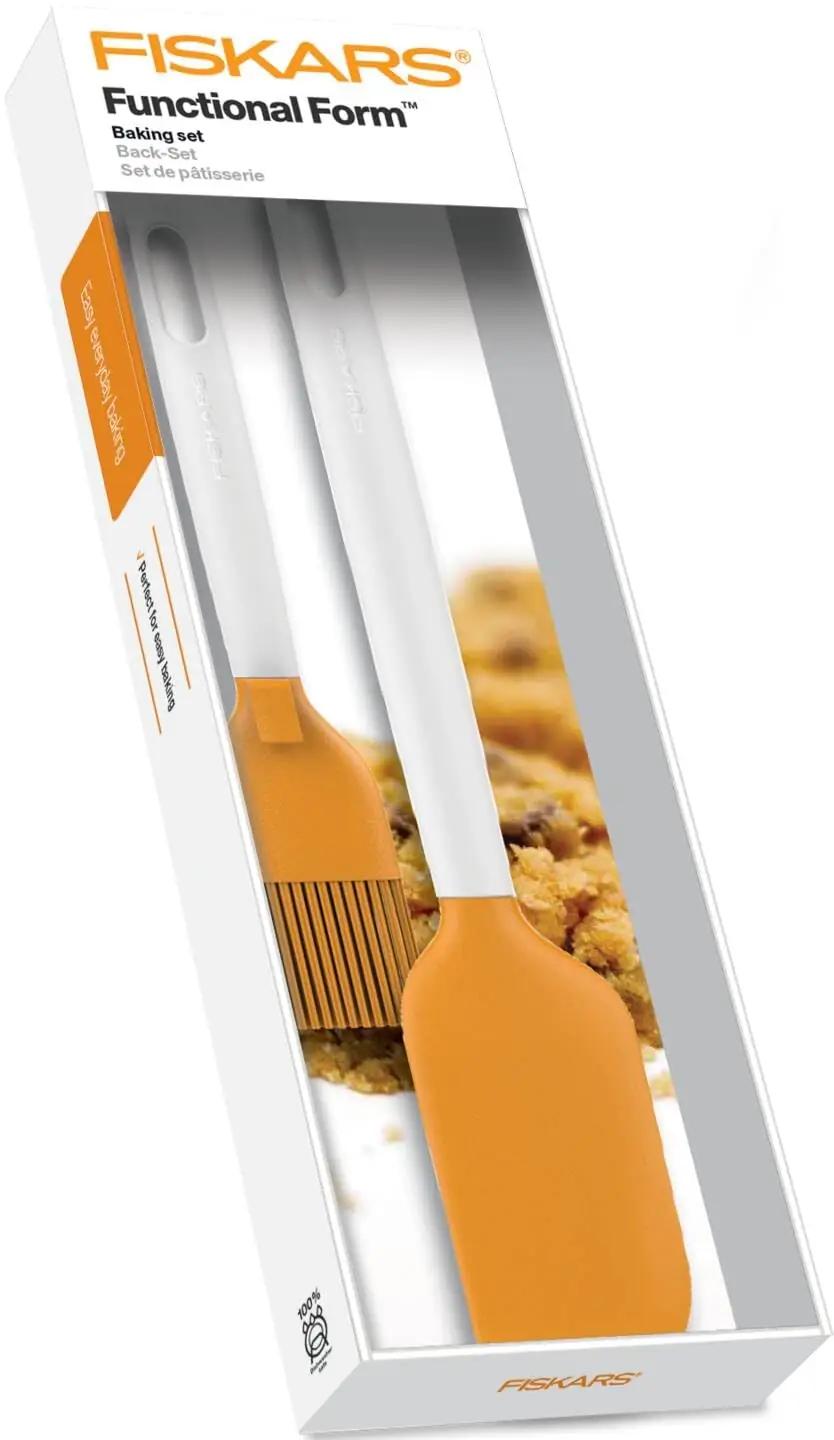Fiskars köögitarvikute komplekt – silikoonist spaatel ja pintsel – pilt 7