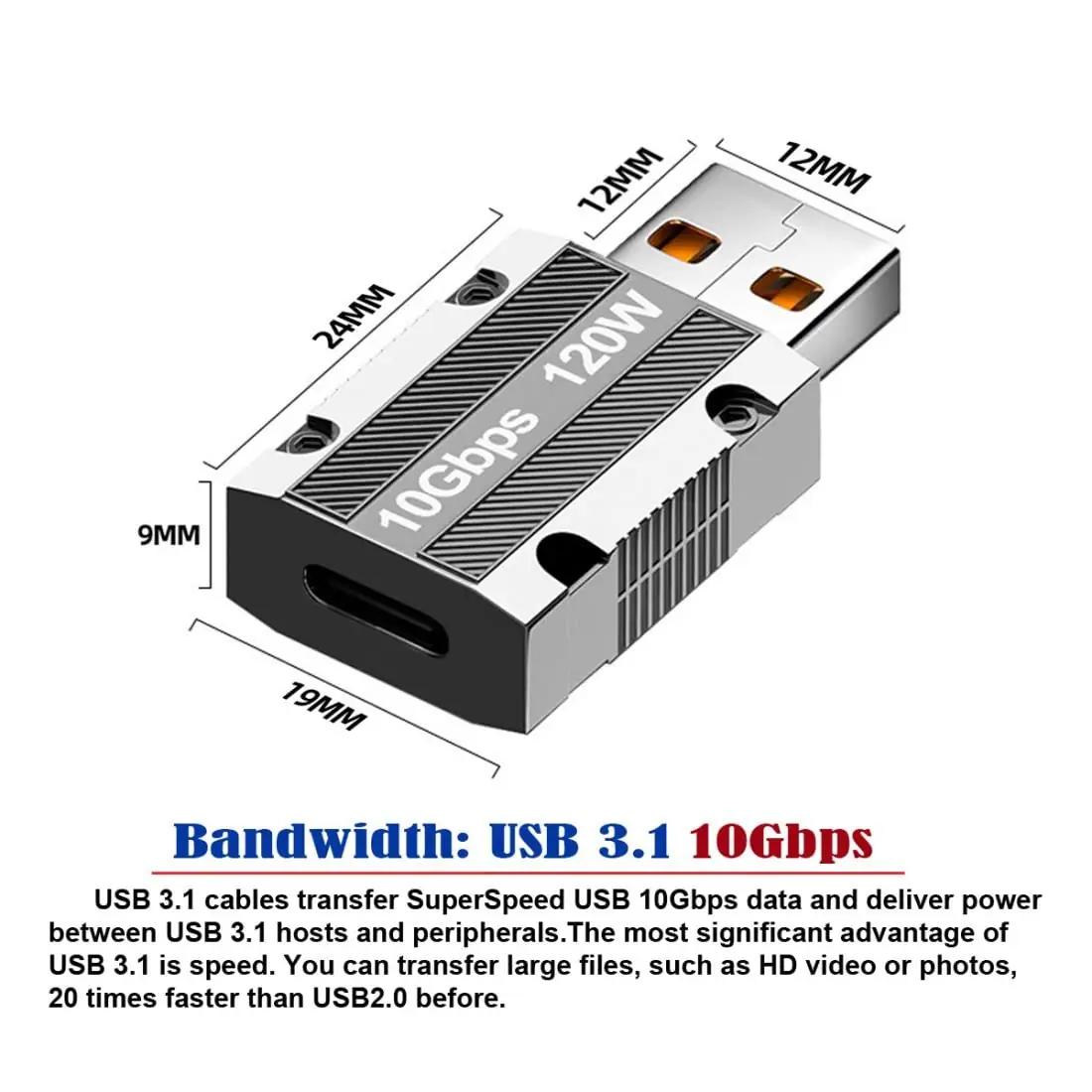 chenyang vastupidav USB-C to USB 3.0 adapter — tugev metallkest – lisavaade