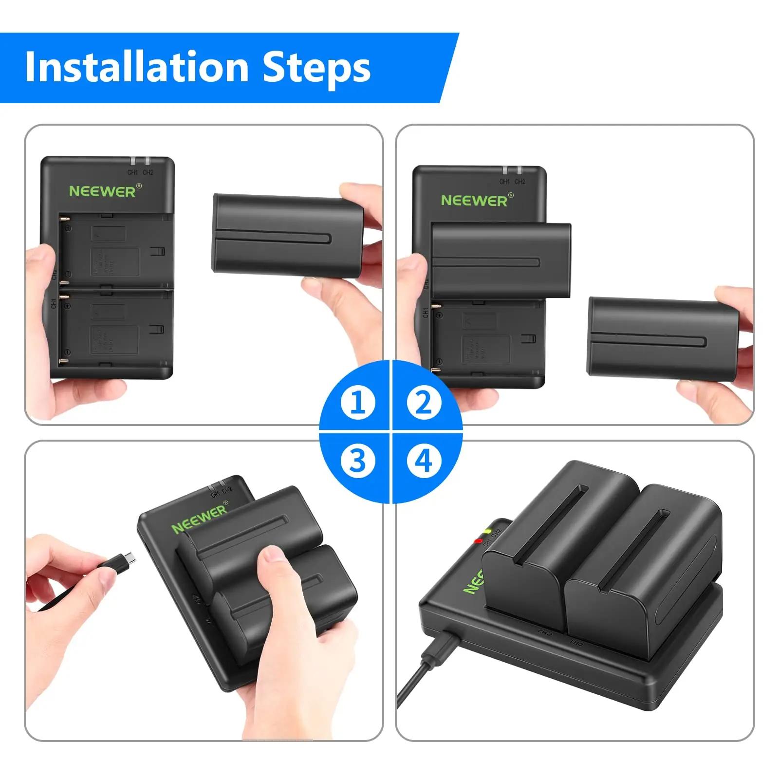 NEEWER vastupidav 5600mAh aku- ja laadimiskomplekt kingituseks – pilt 6