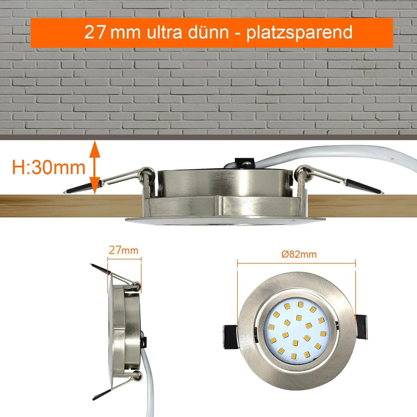 HiBay roostevaba 8x LED üleslaetav kohtvalgusti — õhuke ja – detailne vaade