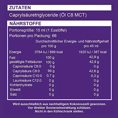 Ketosource puhas MCT-õli C8 1000 ml – kiire energia ja keto-tugi – pilt 8