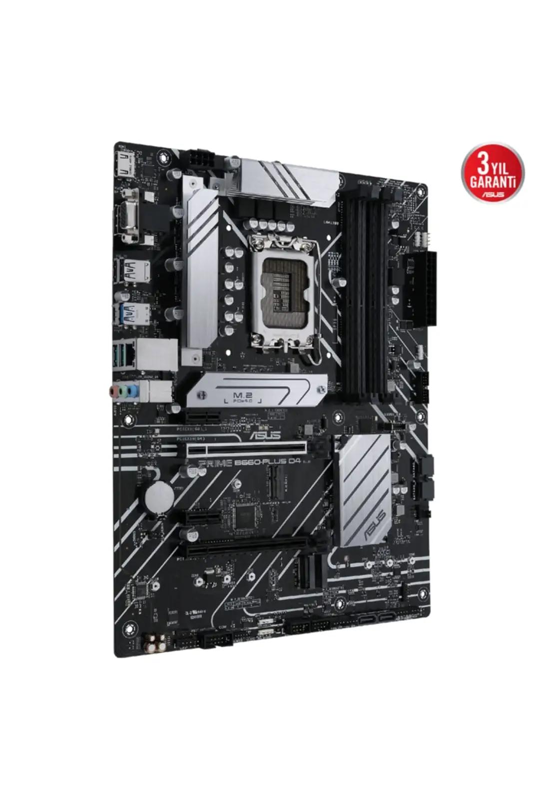 ASUS emaplaat PRIME B660-PLUS D4 — DDR4, ATX mängurile – detailne vaade