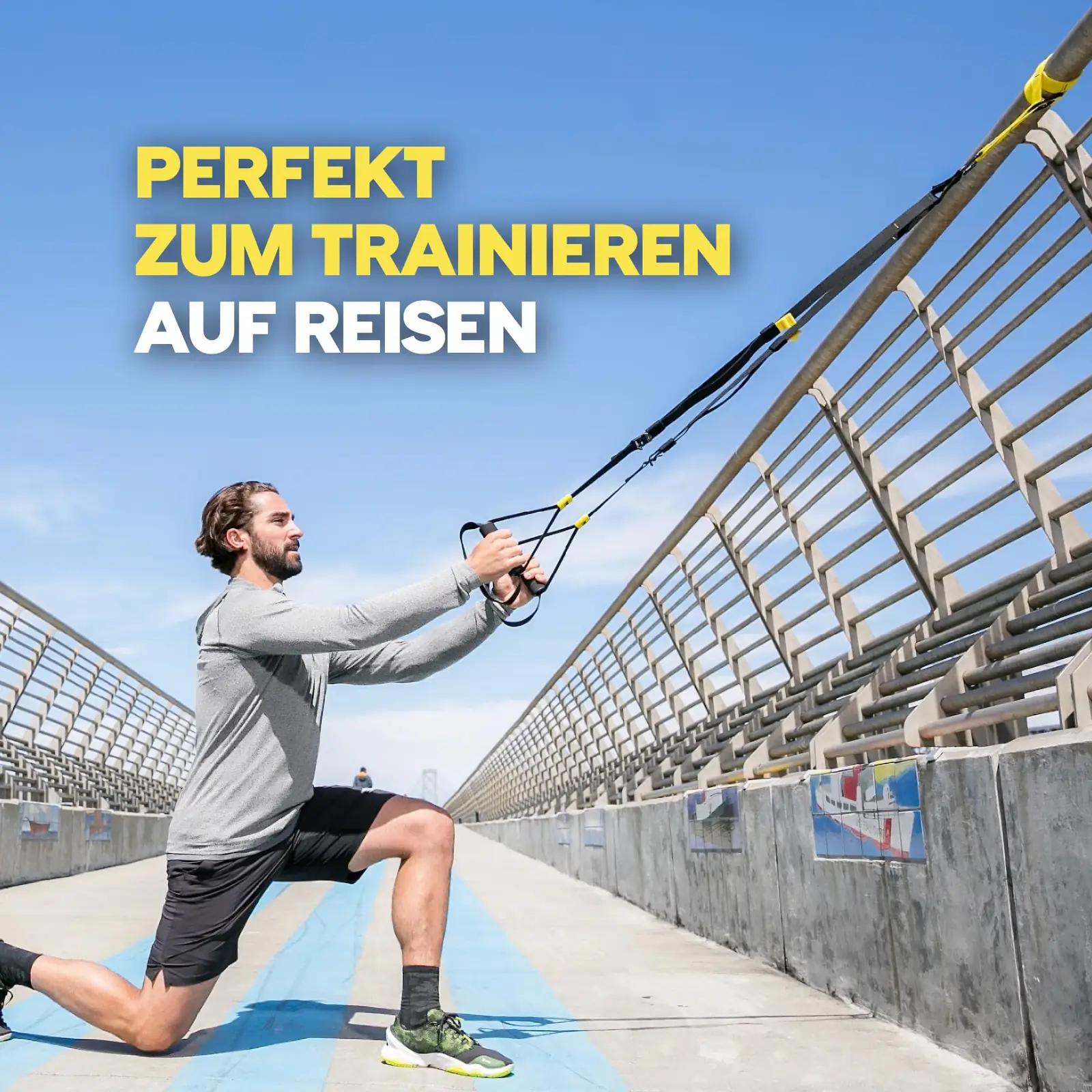 TRX vastupidav nylon ripats charm – kaasaskantav treeningvahend – kasutusnäide
