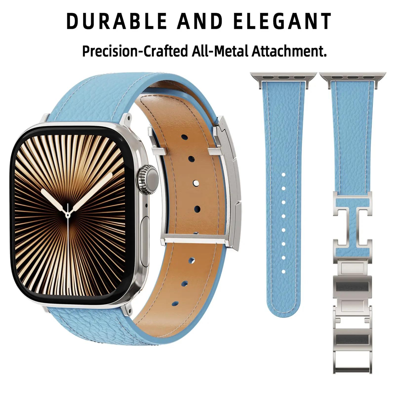 Tekvon nahast magnetrandmepael Apple Watchile — elegantne ja – detailne vaade