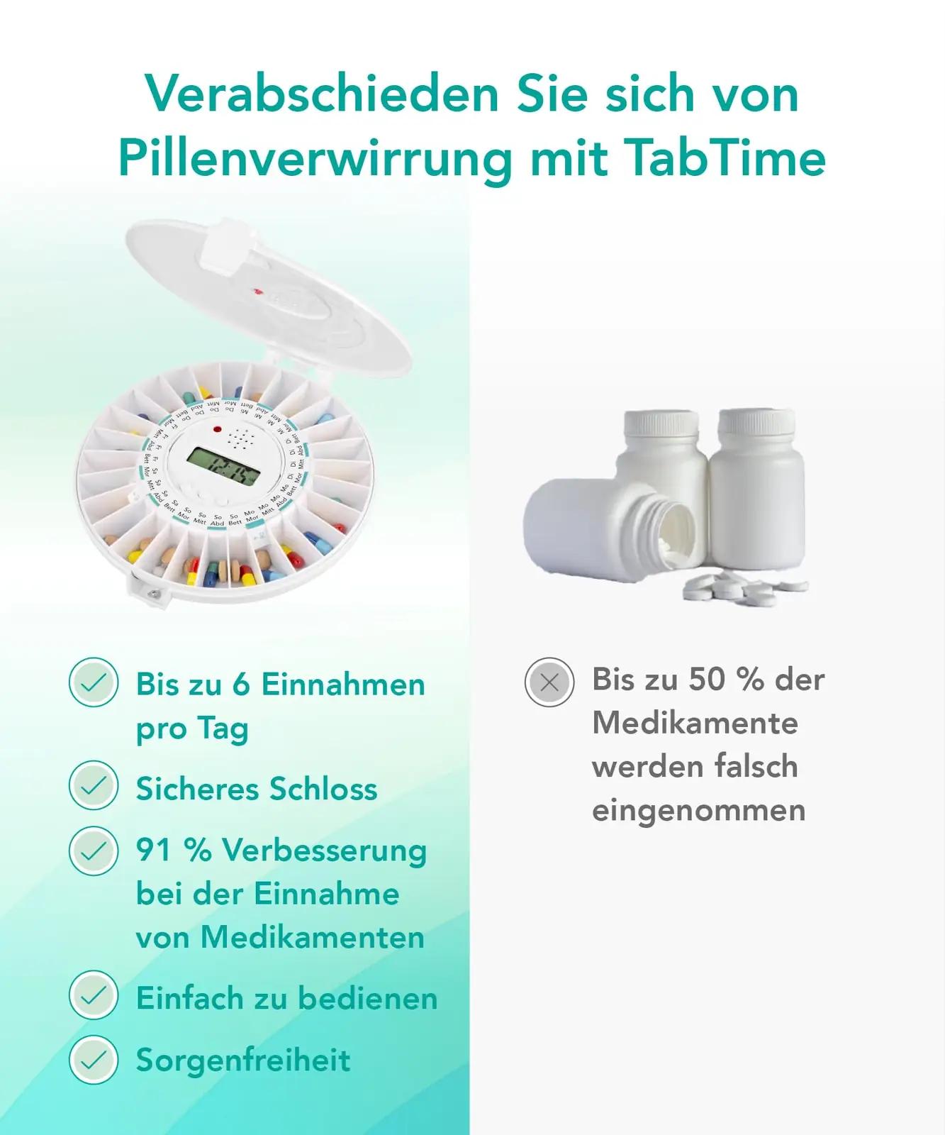 TabTime metallist tablettide dosaator läbipaistva kaanega – pilt 6