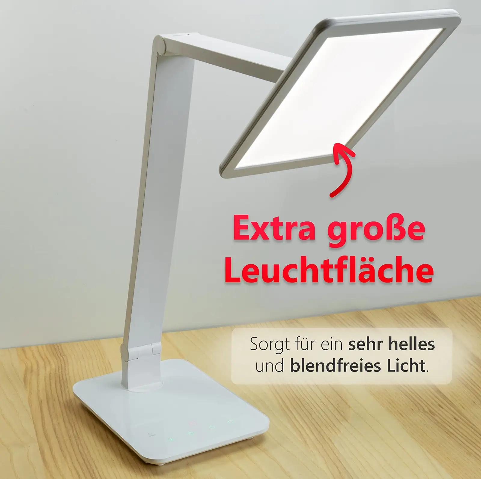 FeinTech LED-laualamp — reguleeritav valgus ja tugev alumiinium – pakend ja tarvikud