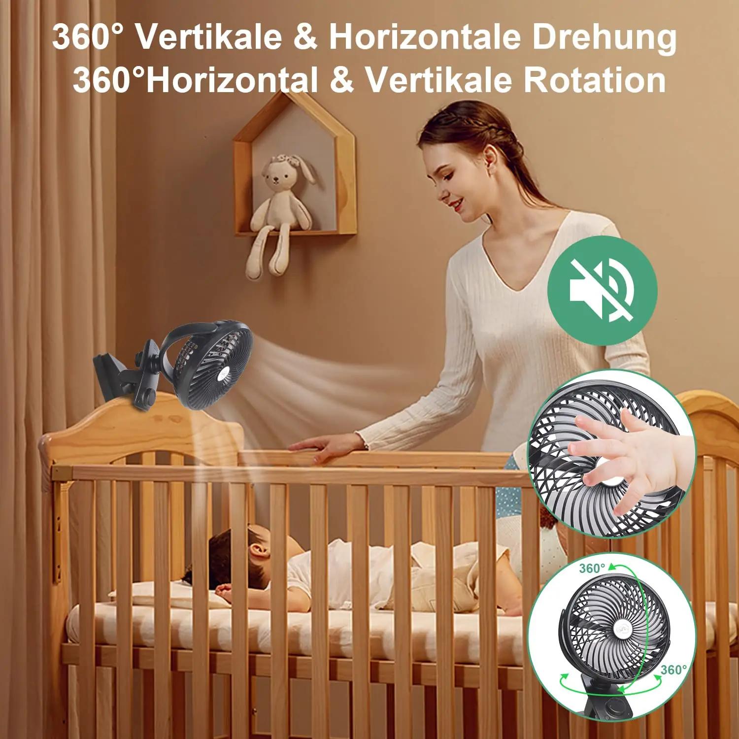 AidSci kaasaskantav 10000mAh laetav ventilaatormudel F370-Hei – pilt 6