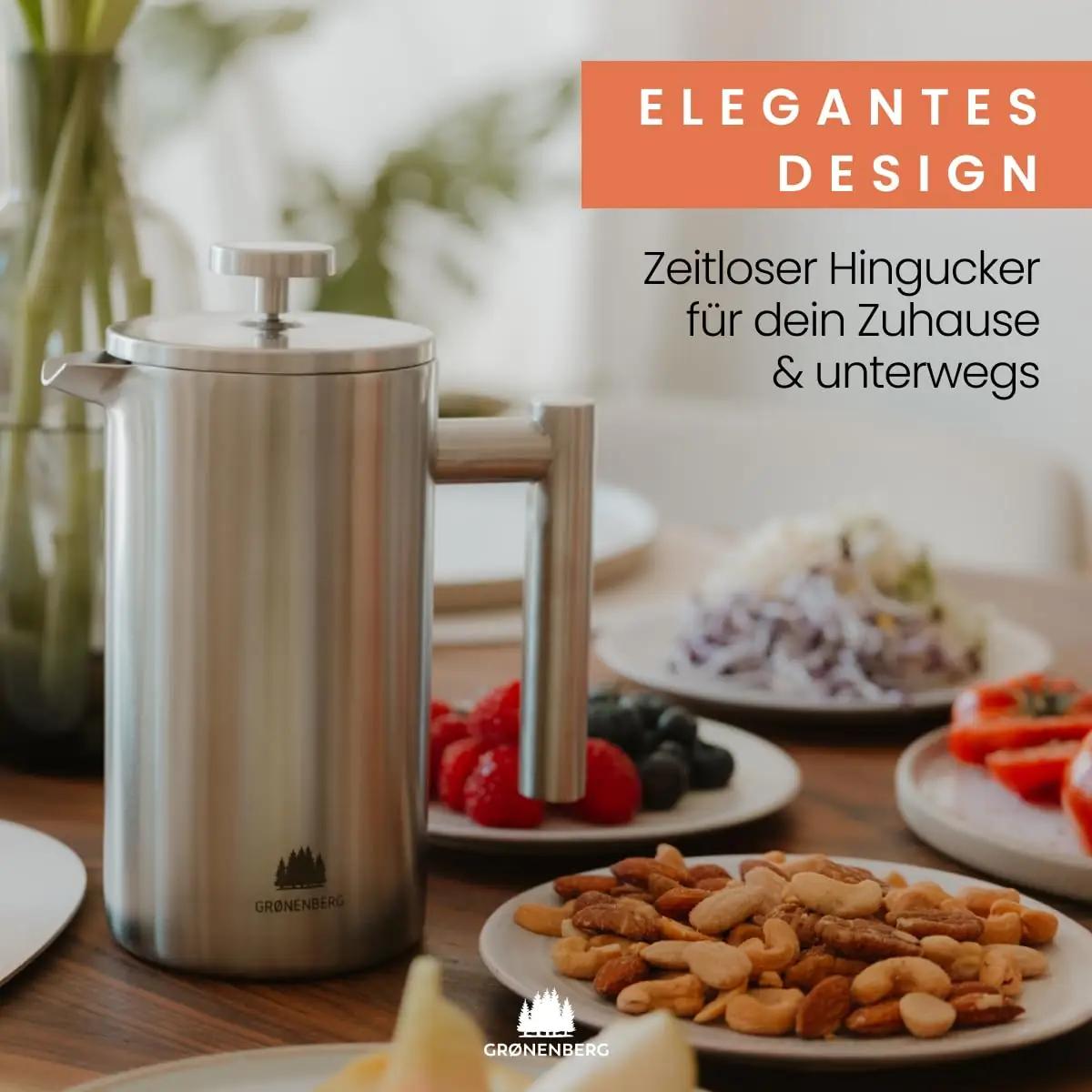 Groenenberg roostevaba French Press termo koos soojahoiuga – pakend ja tarvikud