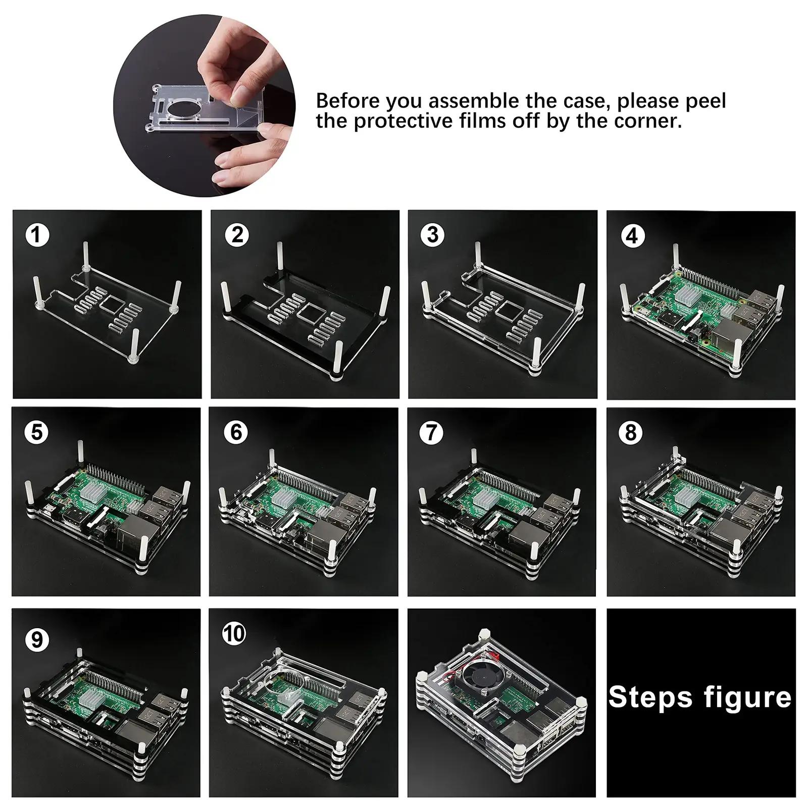 Smraza alumiiniumkorpus Raspberry Pi 3 B+ — jahutus ja toiteplokk – kasutusnäide