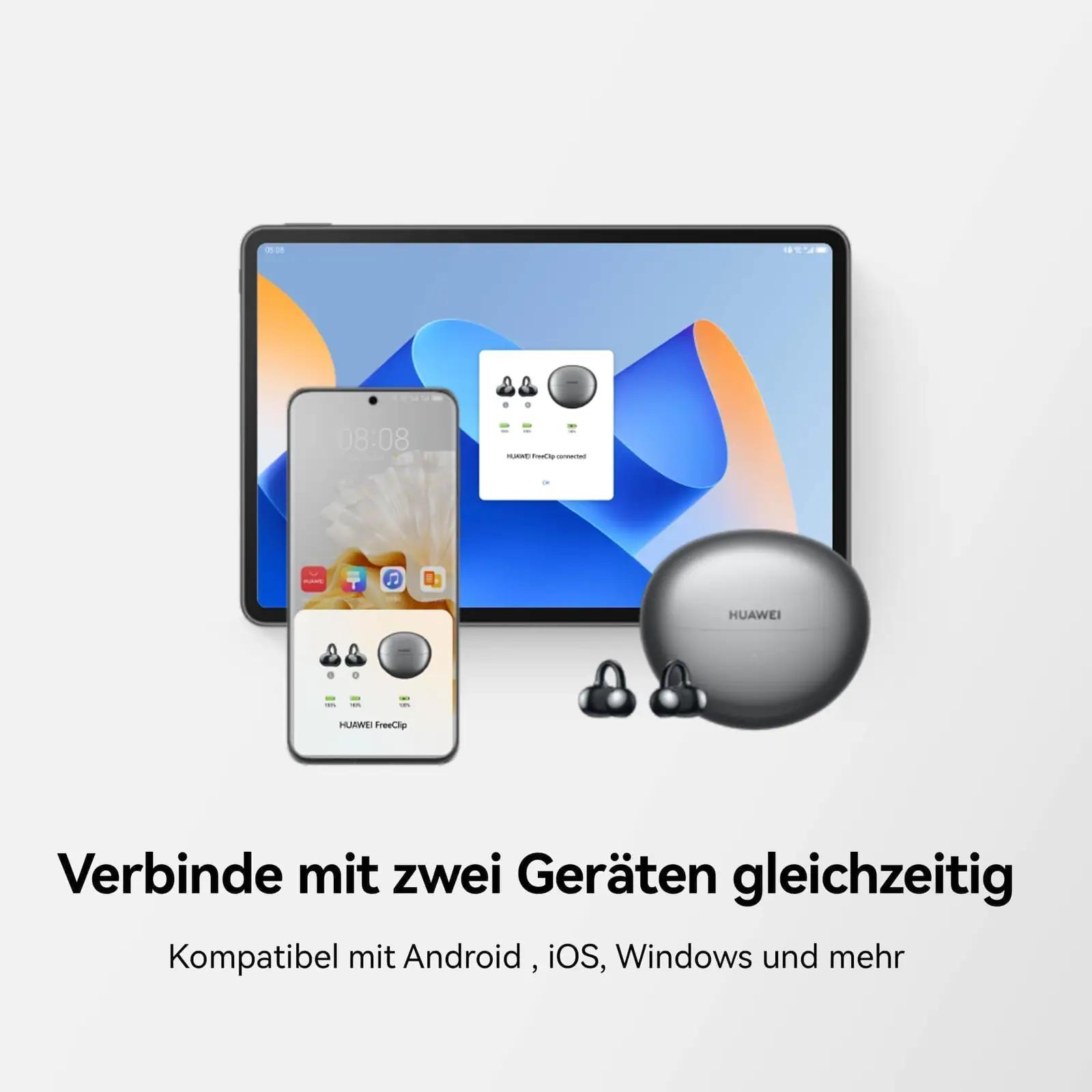 HUAWEI FreeClip kerge clip-disainiga sport-kuulaja, must – pilt 7