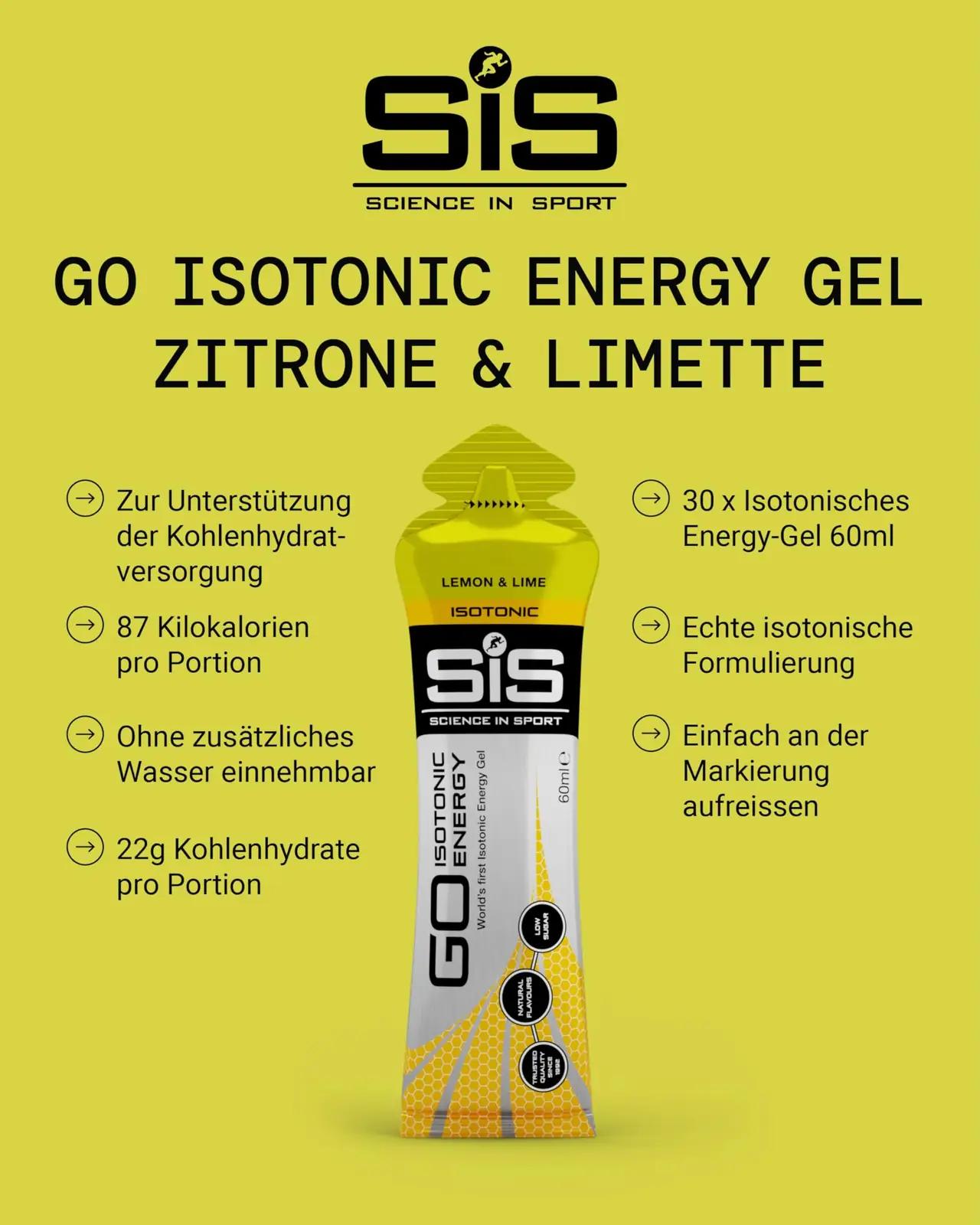 Science in Sport energigeel 30×60 ml sidrun-laim – detailne vaade