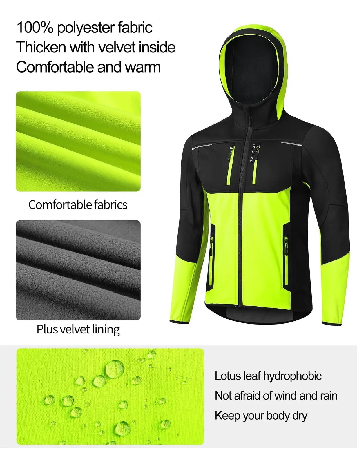 INBIKE veekindel softshell-meestejakk – soojust ja hingavust – pakend ja tarvikud