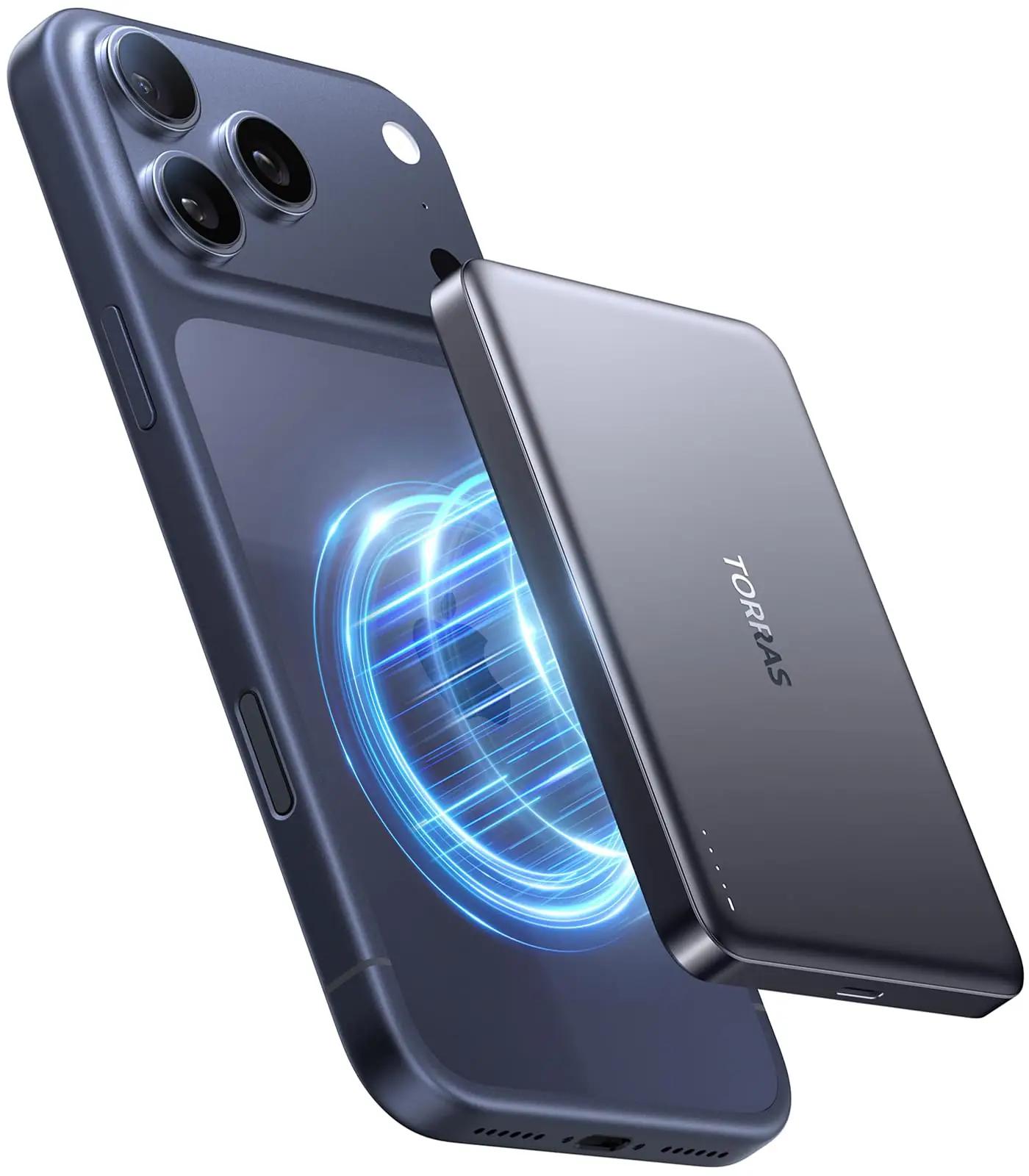 TORRAS magnetiline 10000 mAh powerbank — õhuke laadija