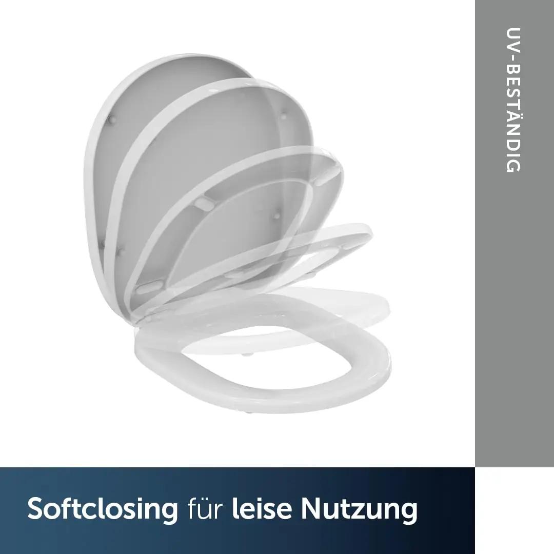 Ideal Standard Duroplastist ümardatud WC-pann, pehme sulgumine – lisavaade