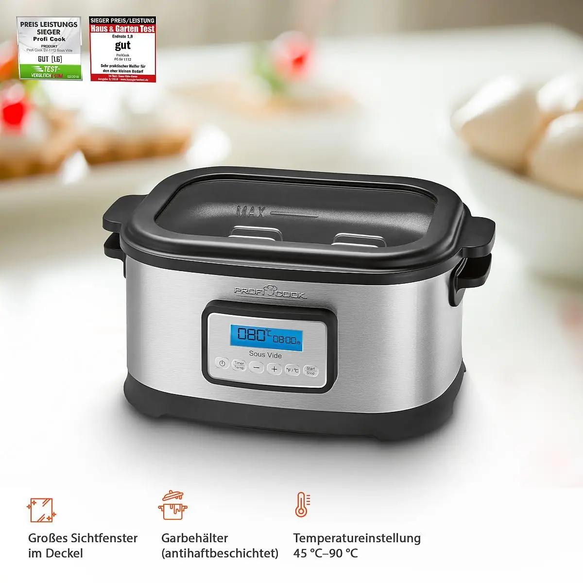 Profi Cook roostevaba sous-vide 8,5L — täpne küpsetus – pilt 6