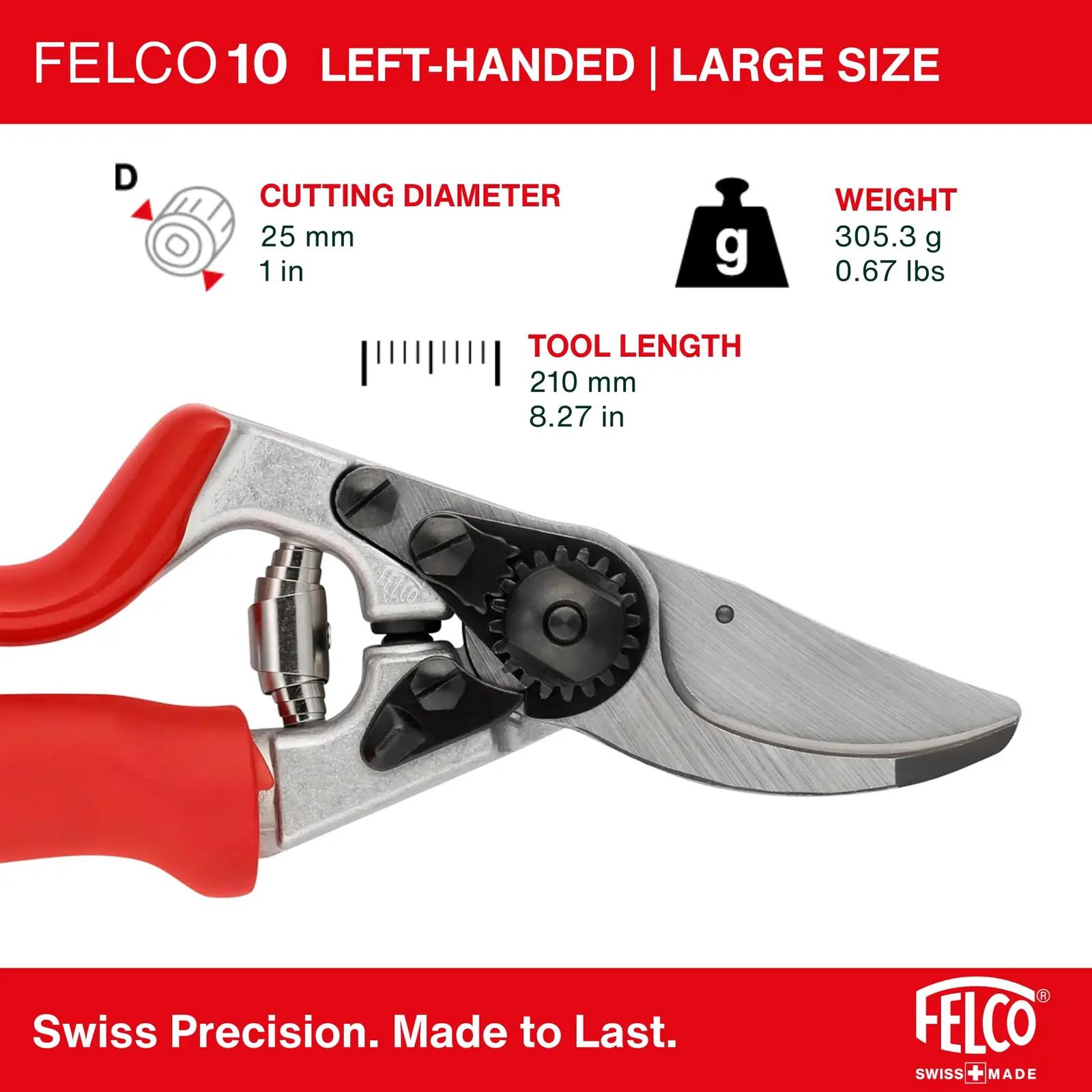 FELCO ergonoomiline lõikekäär suurtele kätele – pakend ja tarvikud