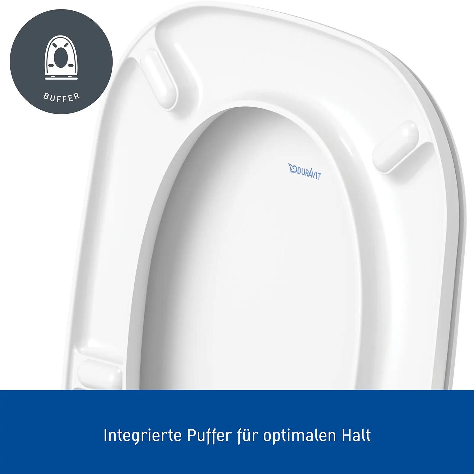 Duravit D-Code WC-kaane komplekt kvaliteetsest duroplastist – detailne vaade