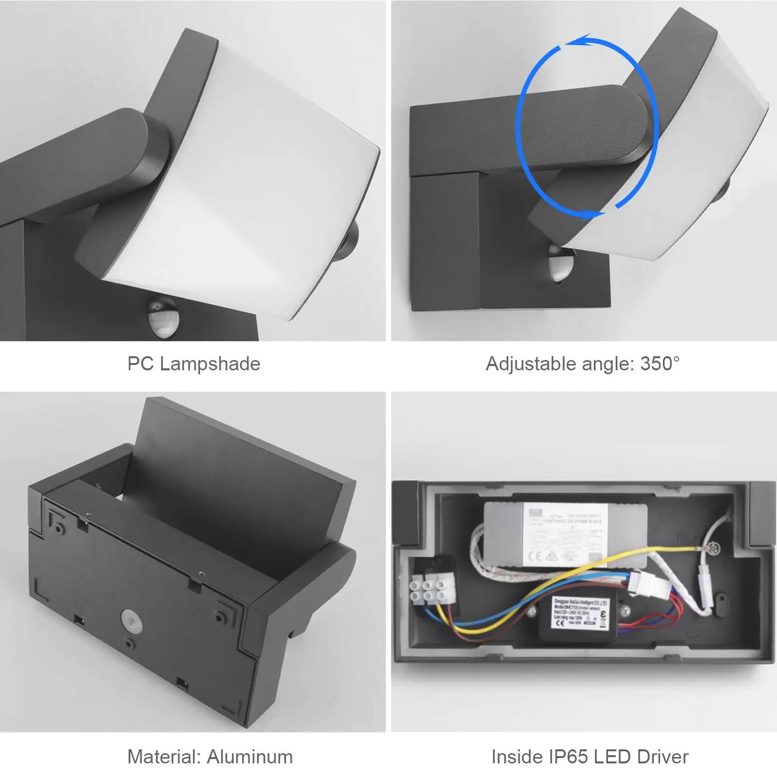 Klighten modernne väliseinavalgusti 24W IP65 – kasutusnäide