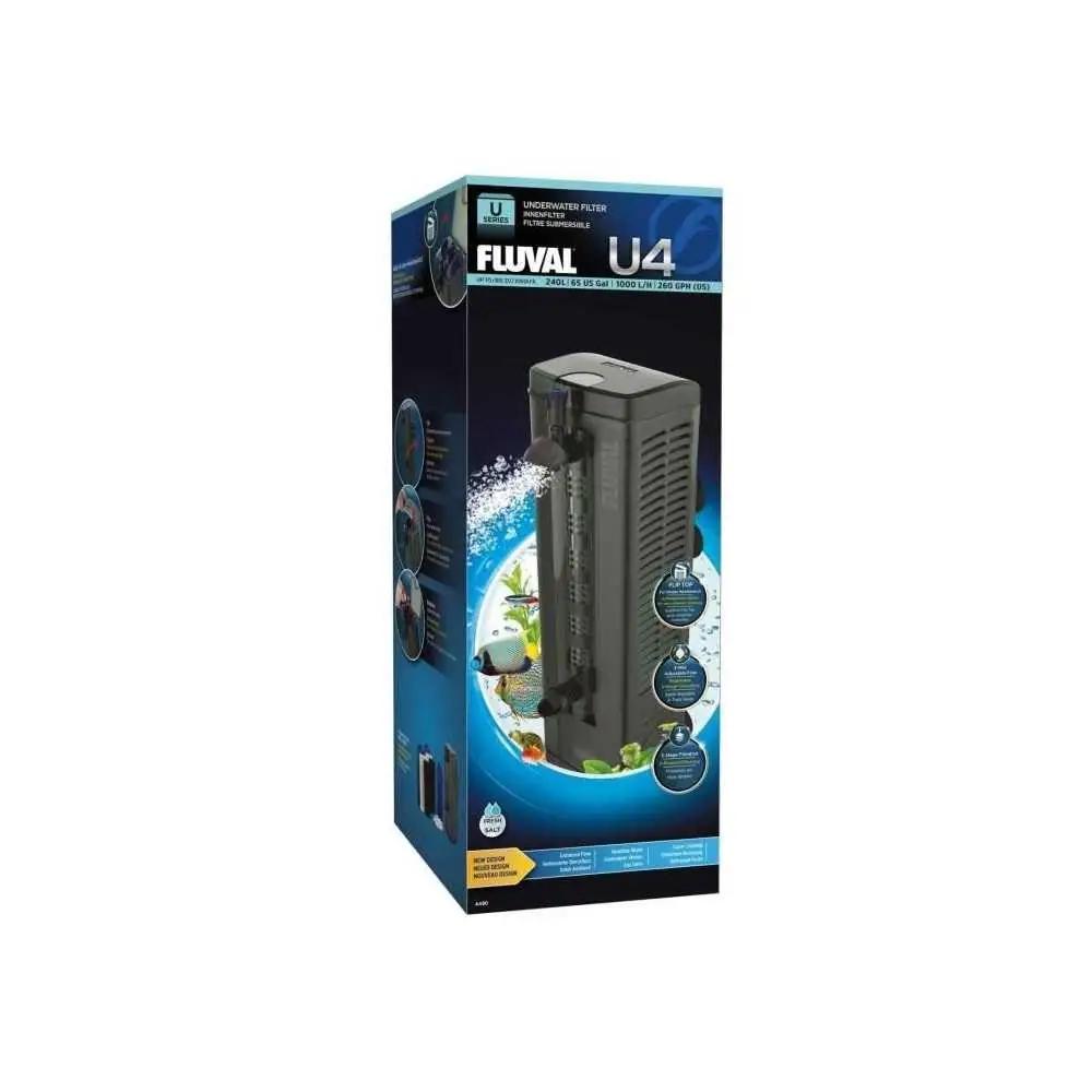 Fluval sisefilter U4 — tugev metallist vooluhooldus 130–240L – kasutusnäide