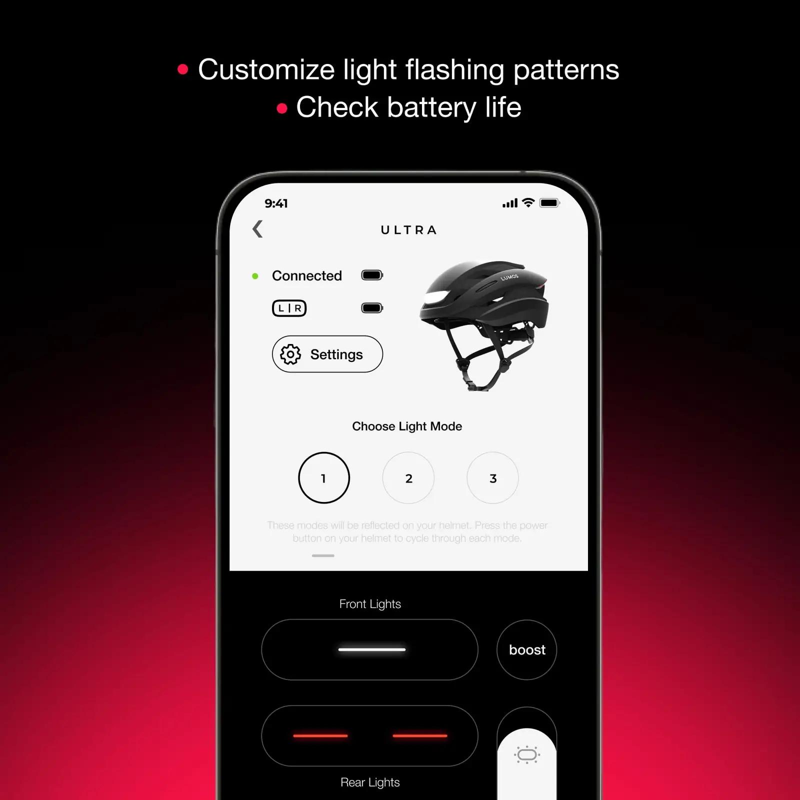 Lumos nutikas jalgrattahelm – LED-valgus ja Bluetooth ühendus – kasutusnäide