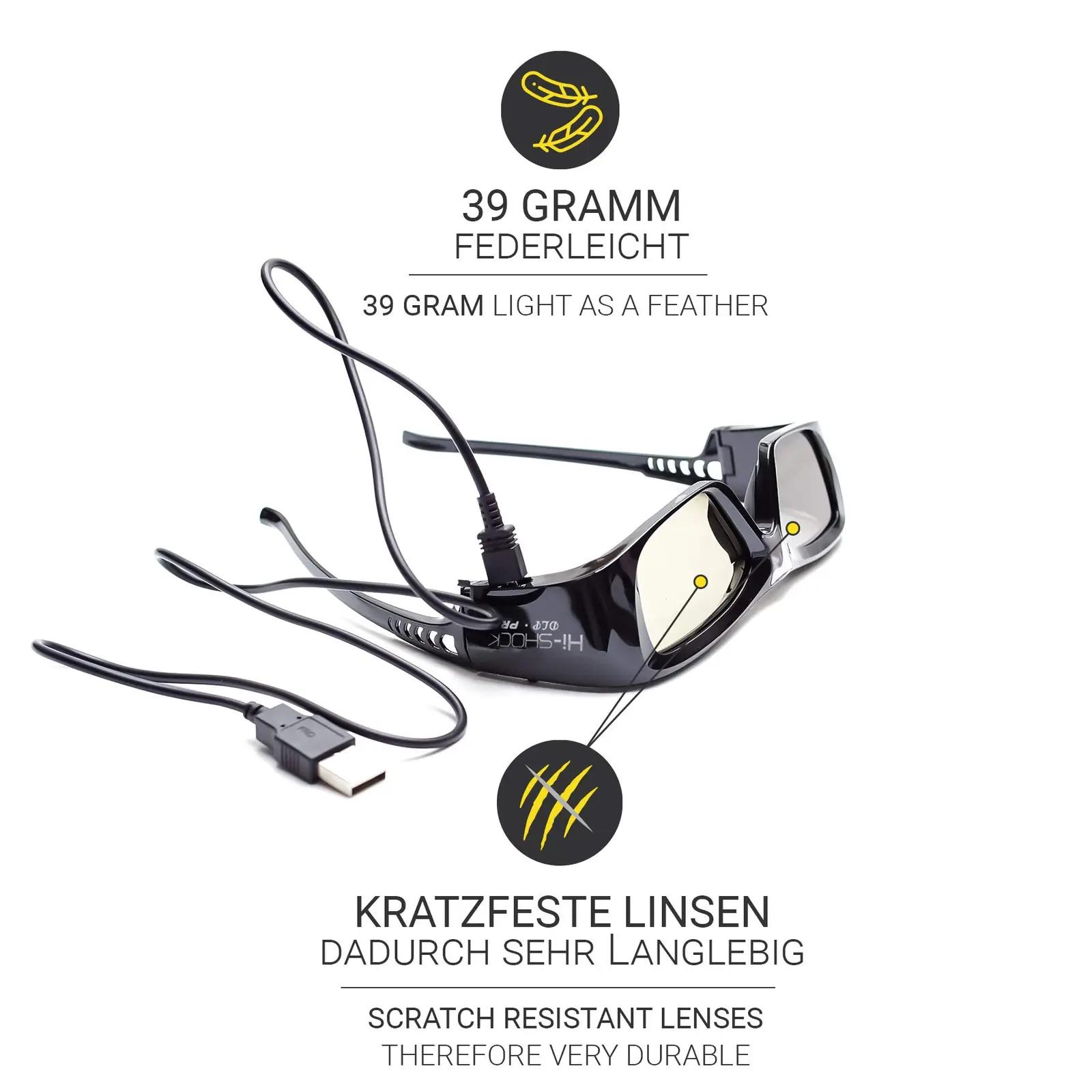 Hi-SHOCK 3D-prillid Black Diamond — kerge 96–144 Hz shutter – lisavaade
