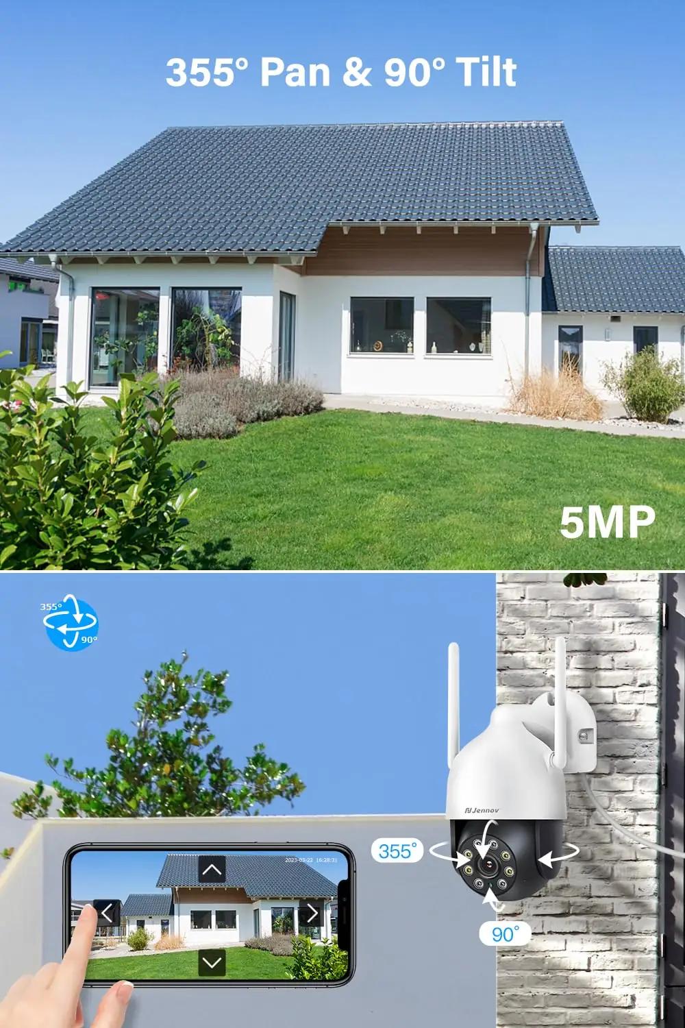 Jennov välikasutuse valvur — 5MP PTZ kaamerasüsteem koos 10″ – pakend ja tarvikud