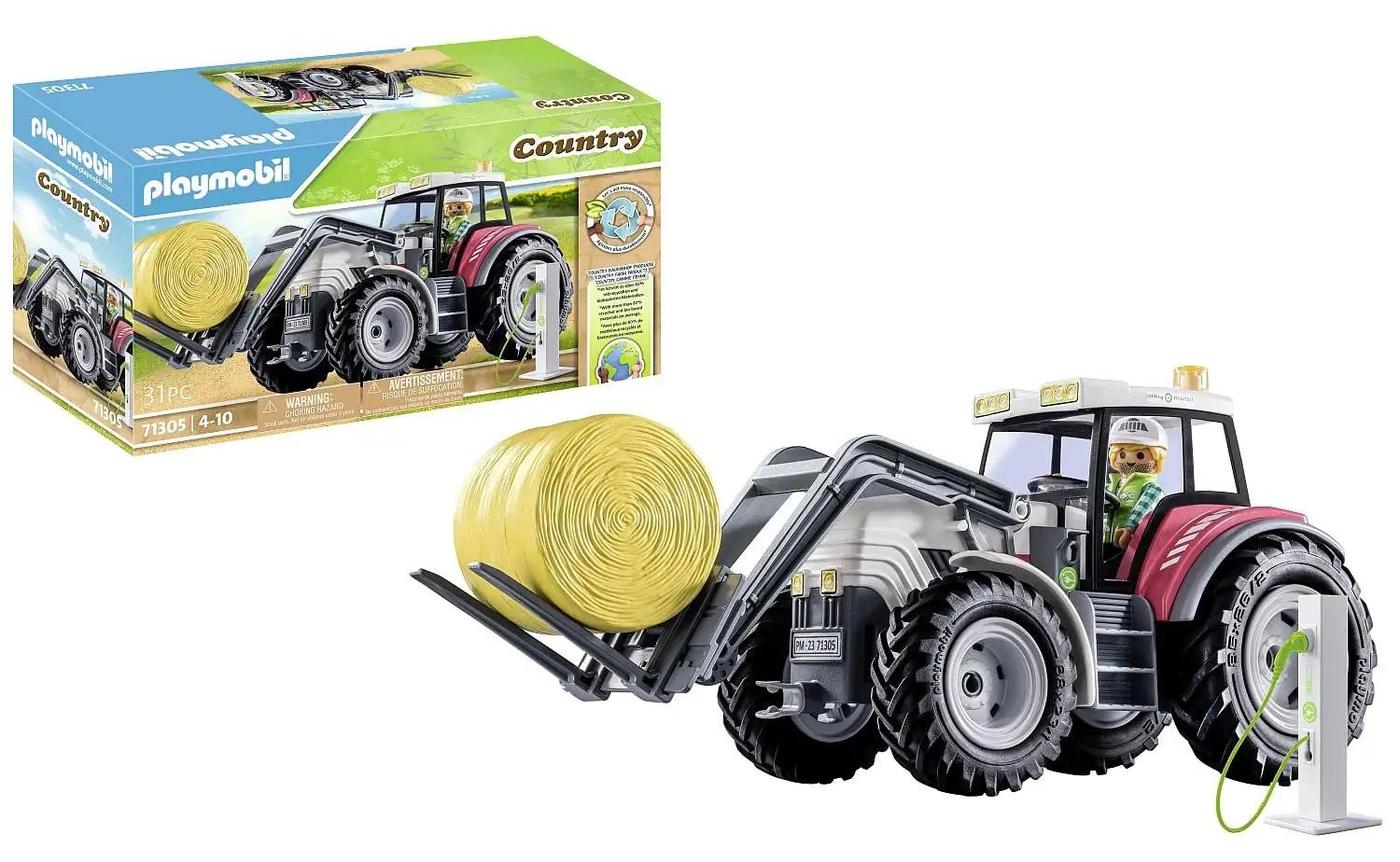 PLAYMOBIL suurtõll traktor lastele – sähkölaadija ja katusega