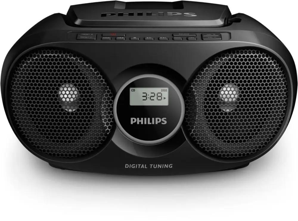 Philips must CD-süsteem AZ215B/12 – lihtne ja kompaktne heli – detailne vaade