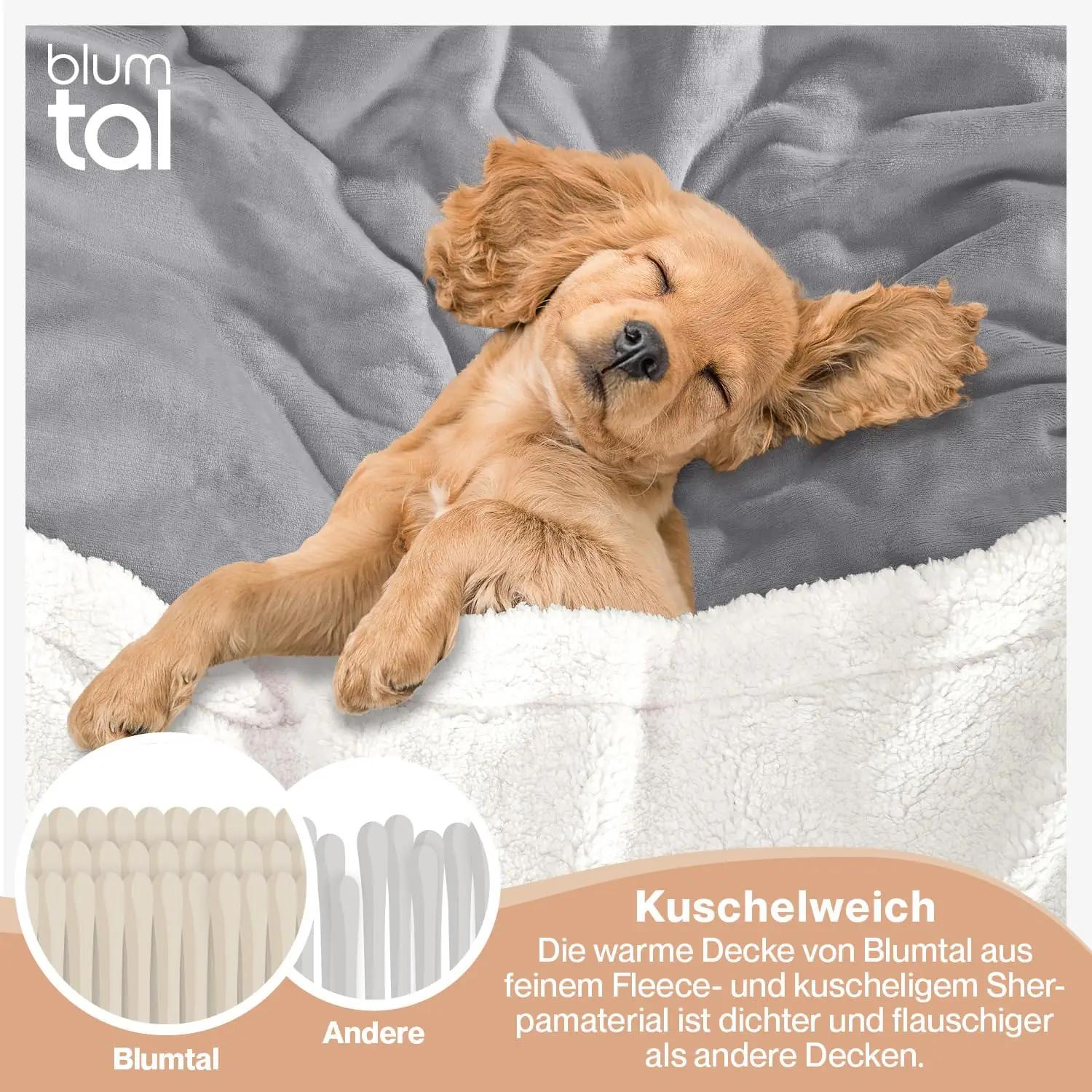 Blumtal pehme Sherpa pleed 230×270 cm – soe ja luksuslik – kasutusnäide