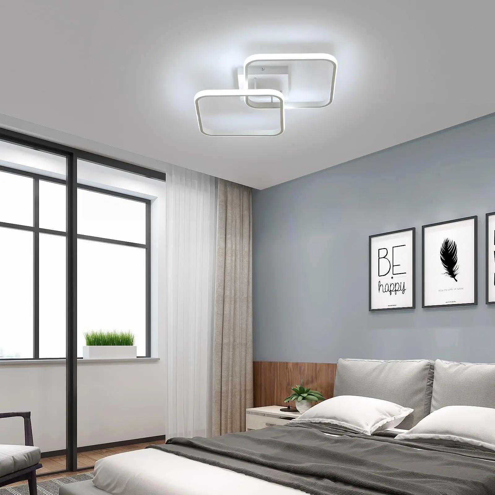 Osairous valge akrüül lakke lamp — modernne 42W jahe valgus – pilt 7