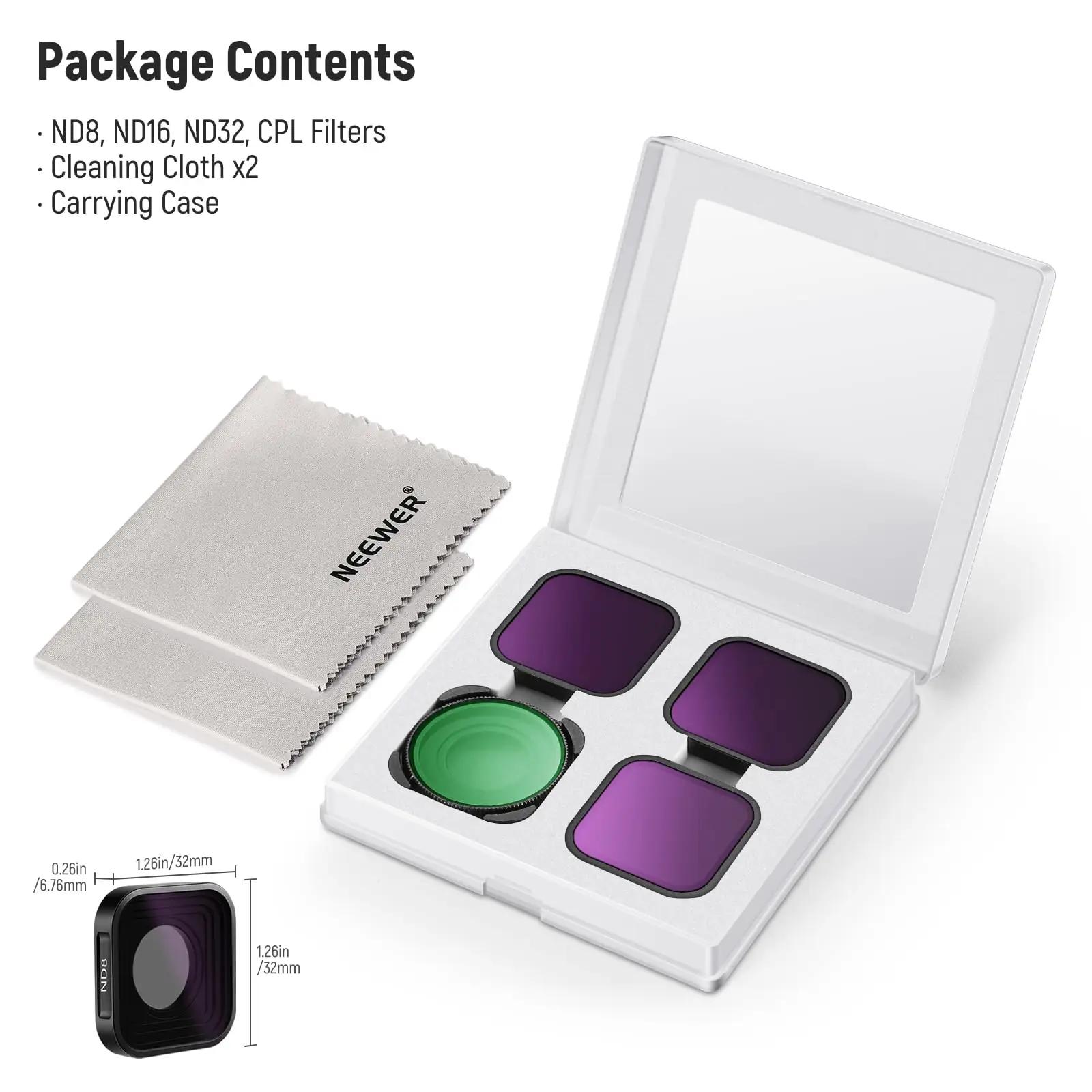 NEEWER klaasist ND&CPL filtrikomplekt GoPro kaameratele — – pilt 7
