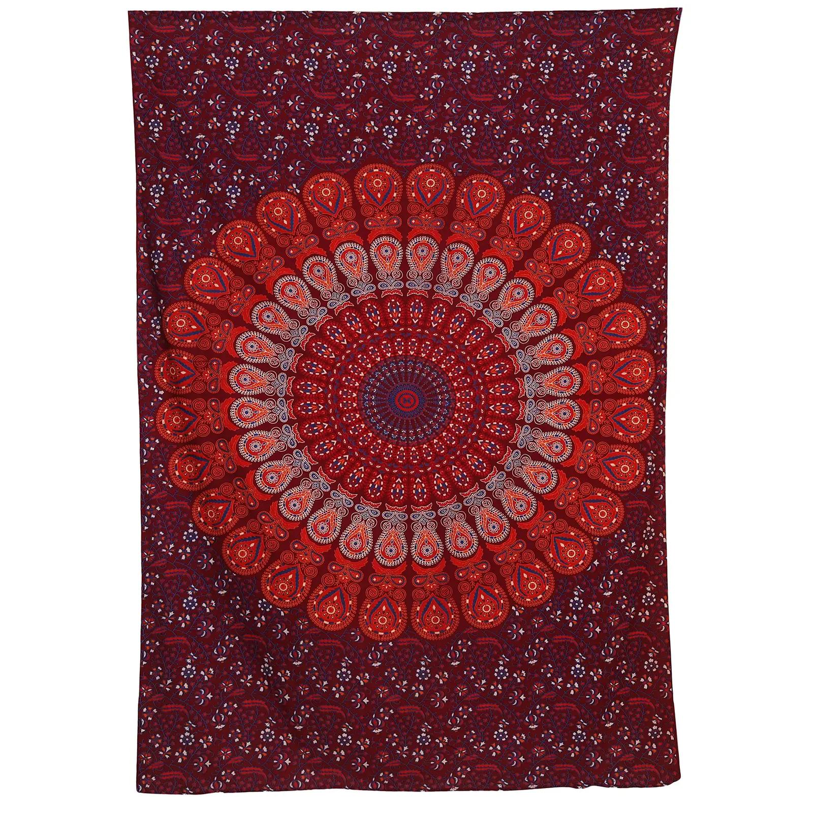 Bless International puuvillane Mandala-seinavaip – boho dekor – kasutusnäide