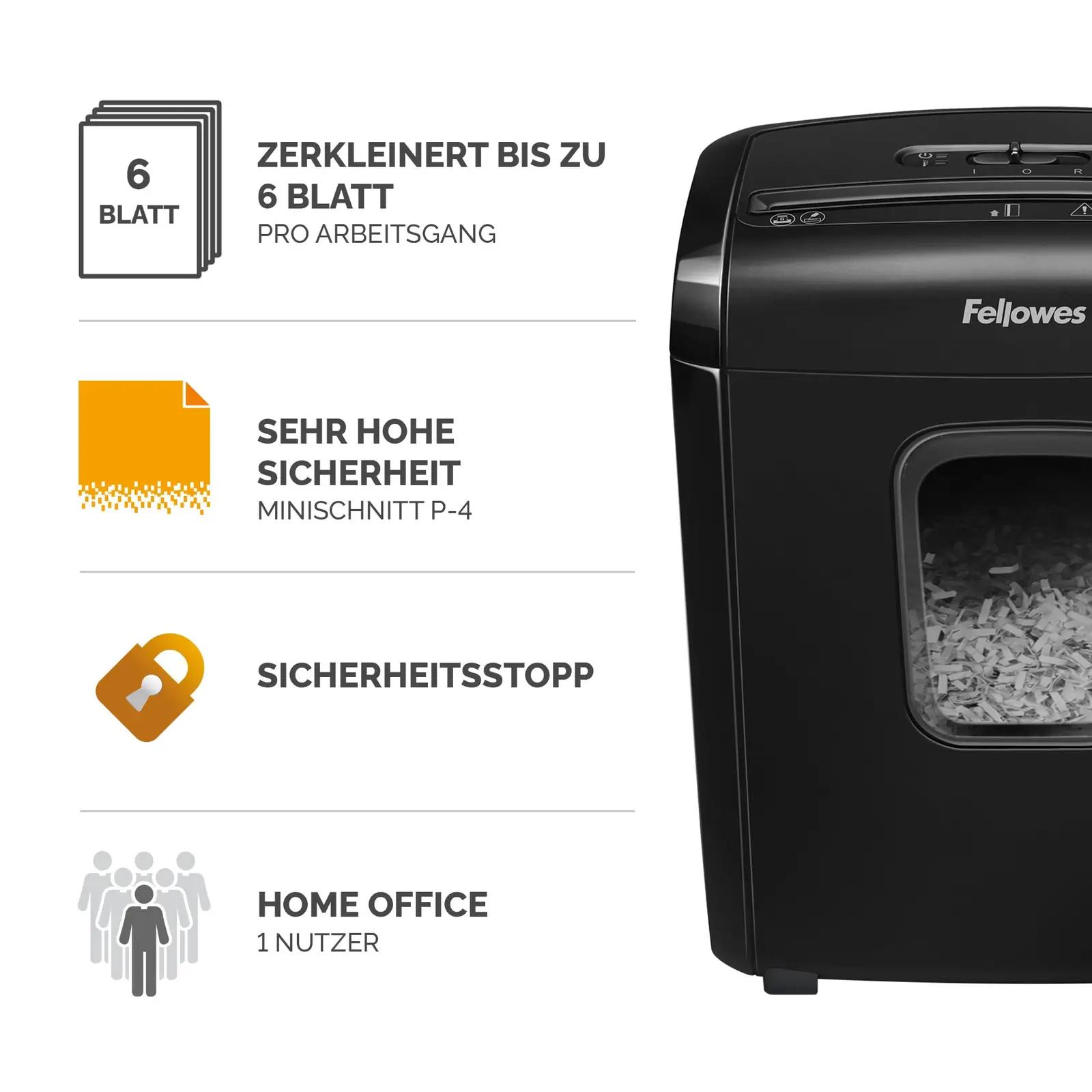 Fellowes kompaktsed dokumendilõhustaja — turvaline kodukasutus – detailne vaade