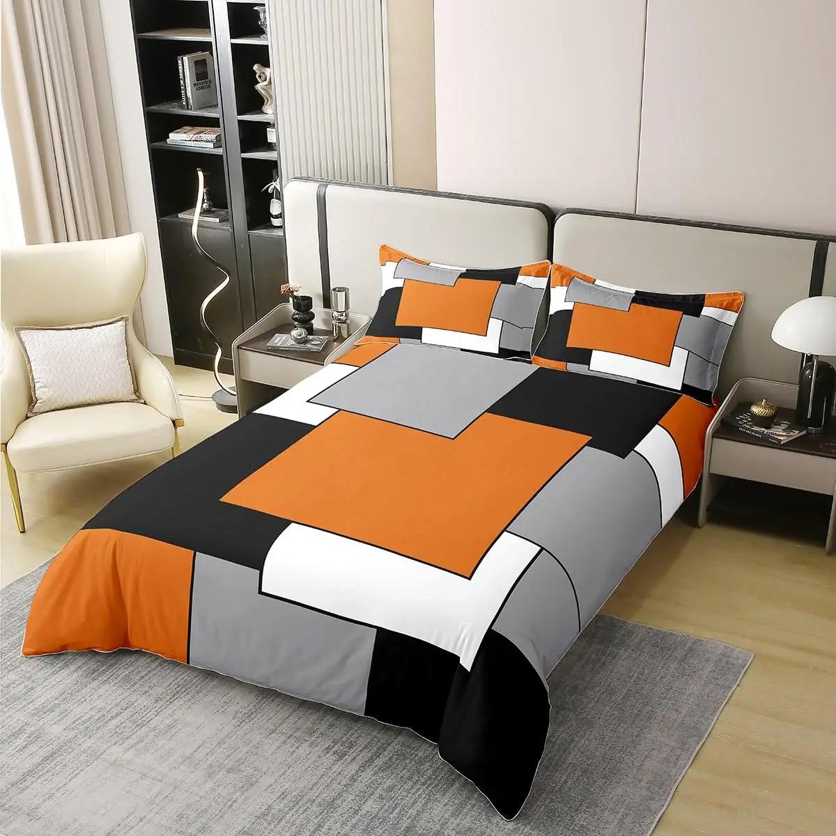 Homewish puuvillane voodipesu 220×240 cm – modernne geomeetria – detailne vaade