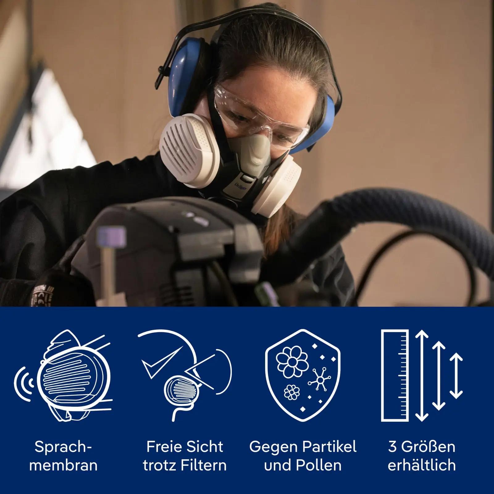 Dräger kaitsemask töömeestele — korduvkasutatav P3 filtriga – kasutusnäide
