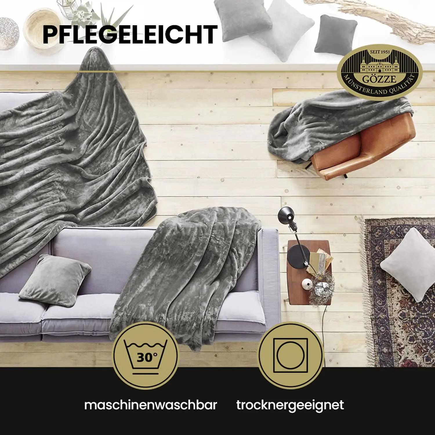 Gözze pehme kashmiiri-tundega tekiidee — 180×220 cm taupe – kasutusnäide