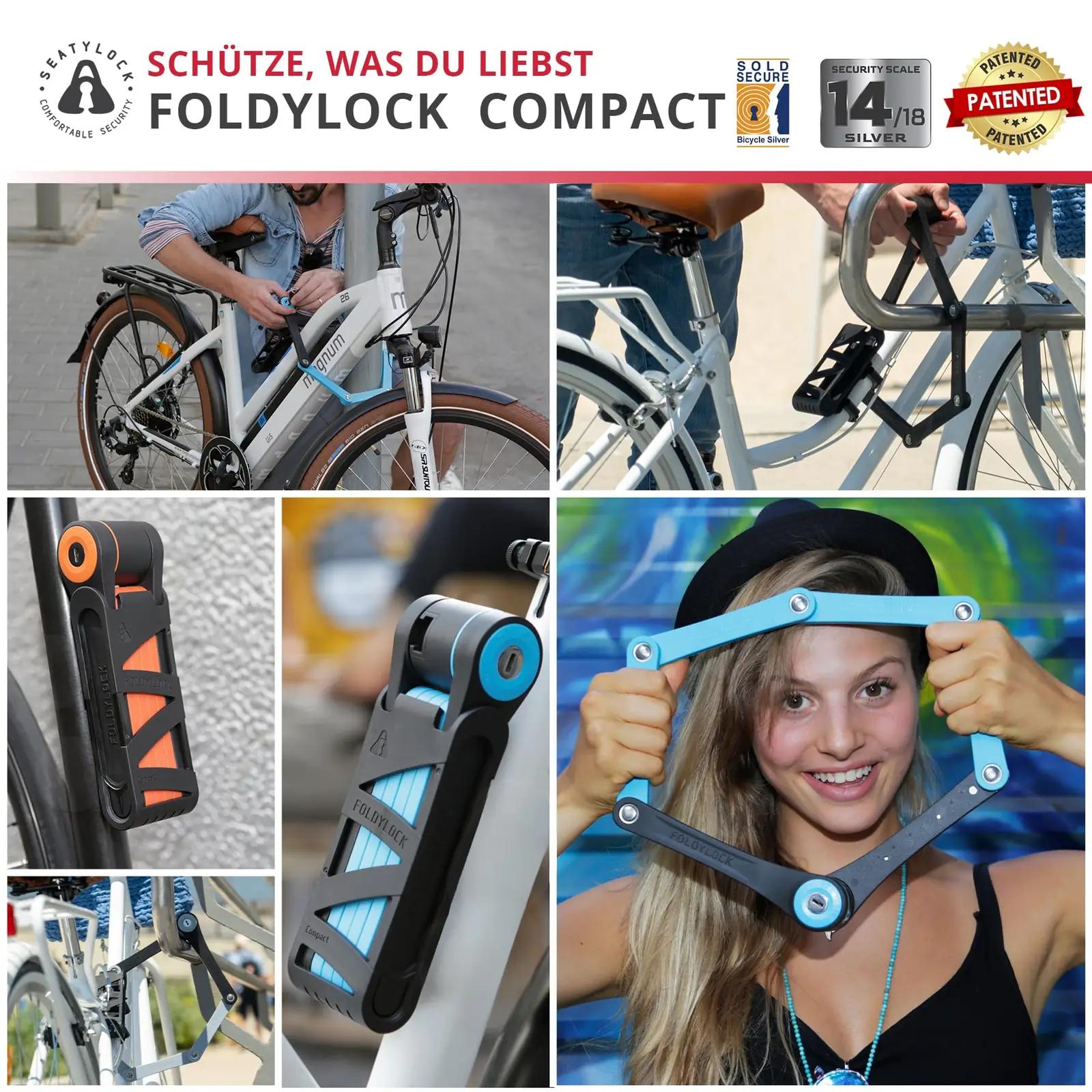 Seatylock tugev ja kompaktne FoldyLock – kerge turvalisus rattale – lisavaade