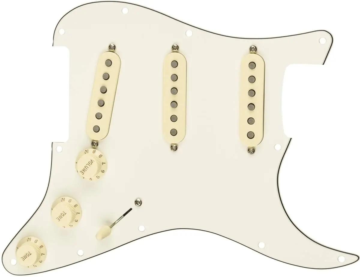 Fender kaitsev pleksikaitse Stratocasterile — tekstiilne – detailne vaade