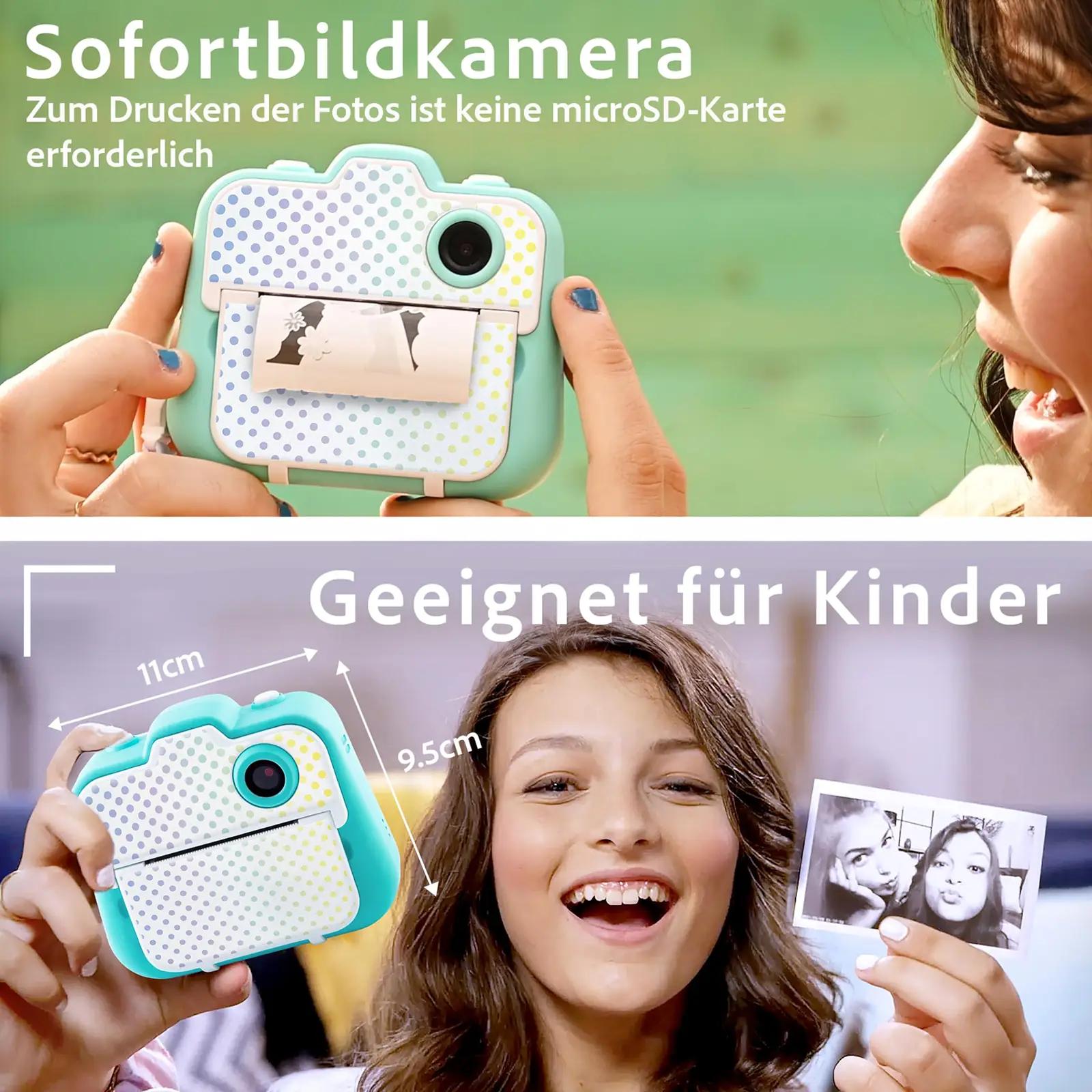 Canal Toys kerge fotokamber lastele – kohe trükkiv, turkoos – pilt 6