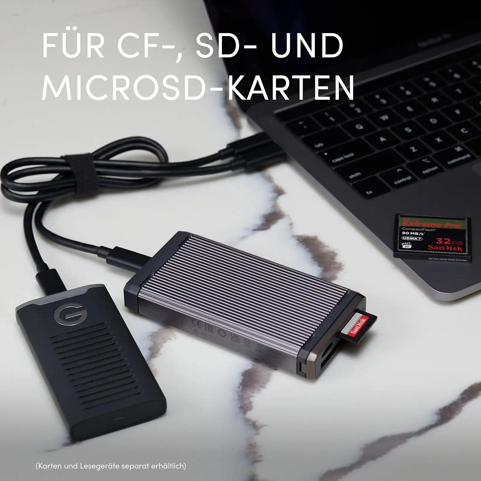 SanDisk Professional kõrge jõudlusega kaardilugeja USB-C – detailne vaade