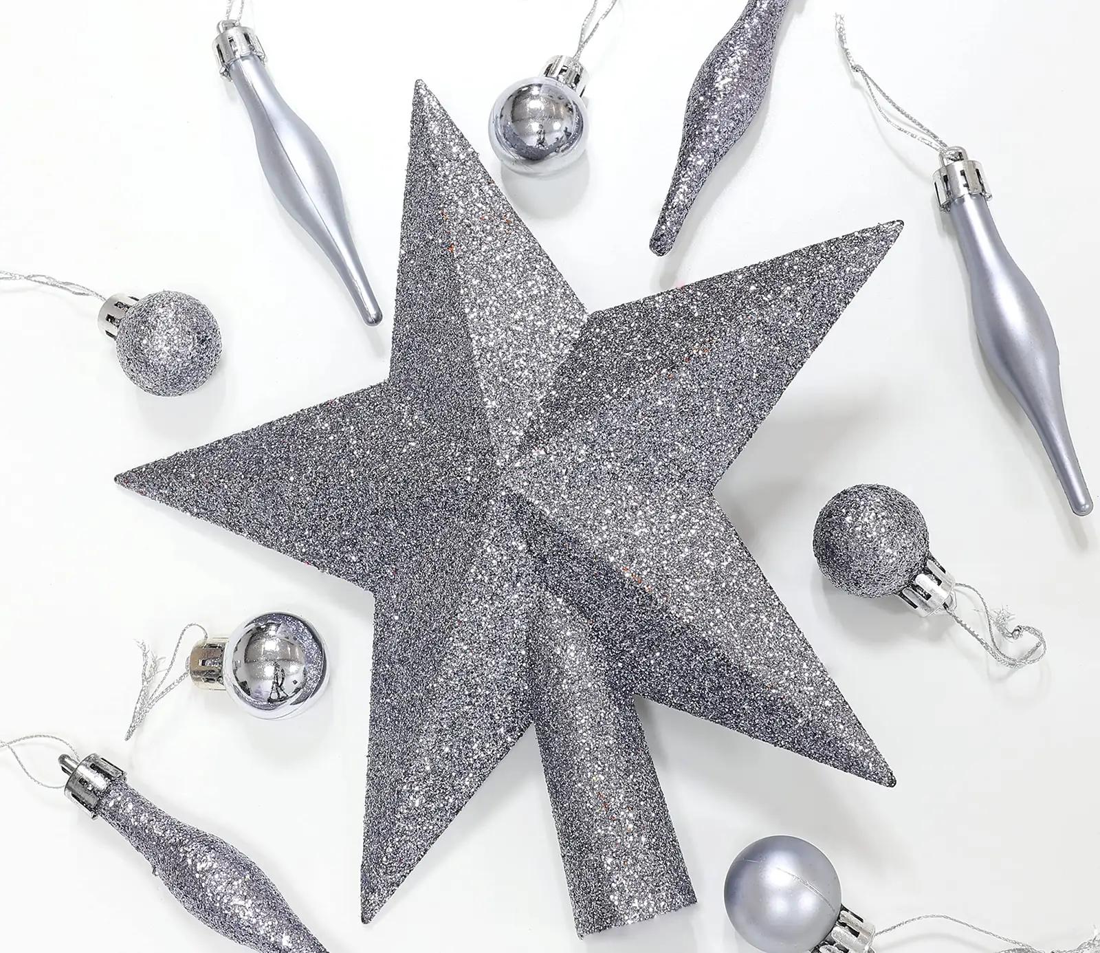 Christmas Concepts graatsiline glitseriga kuuseots – detailne vaade