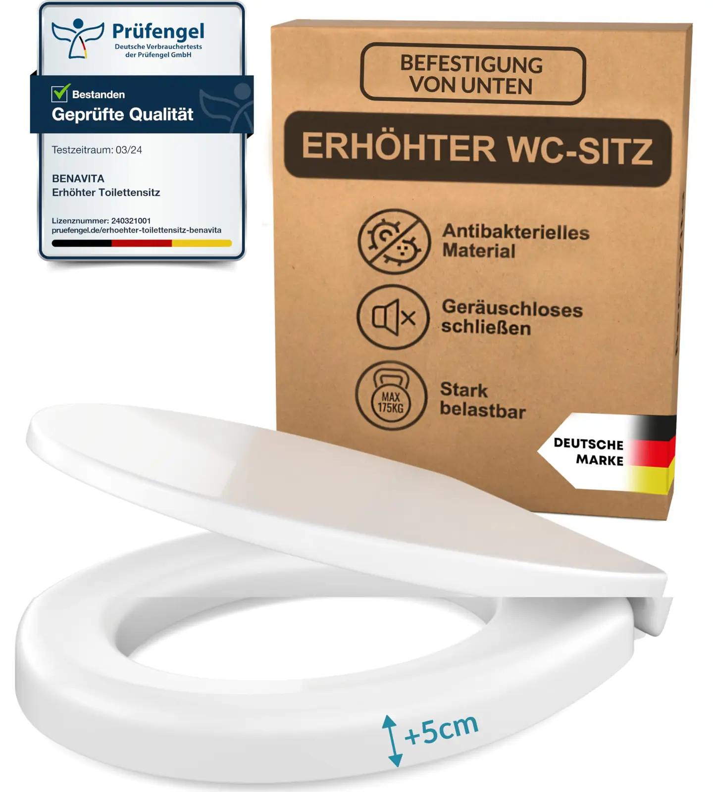 BENAVITA Duroplast WC-istmepadi 5 cm mugavuse jaoks