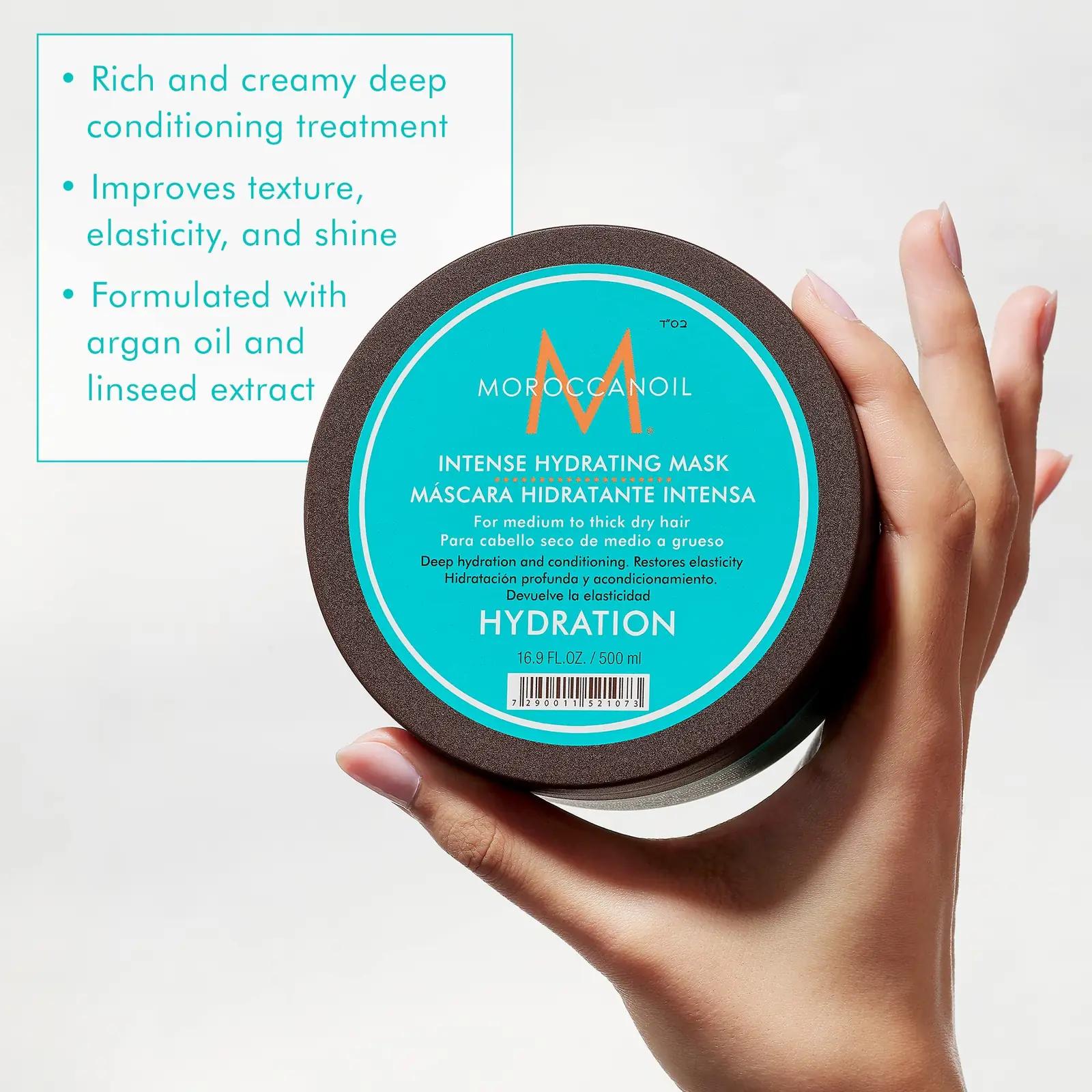 Moroccanoil niisutav juuksemask 500 ml — sügavhooldus – detailne vaade