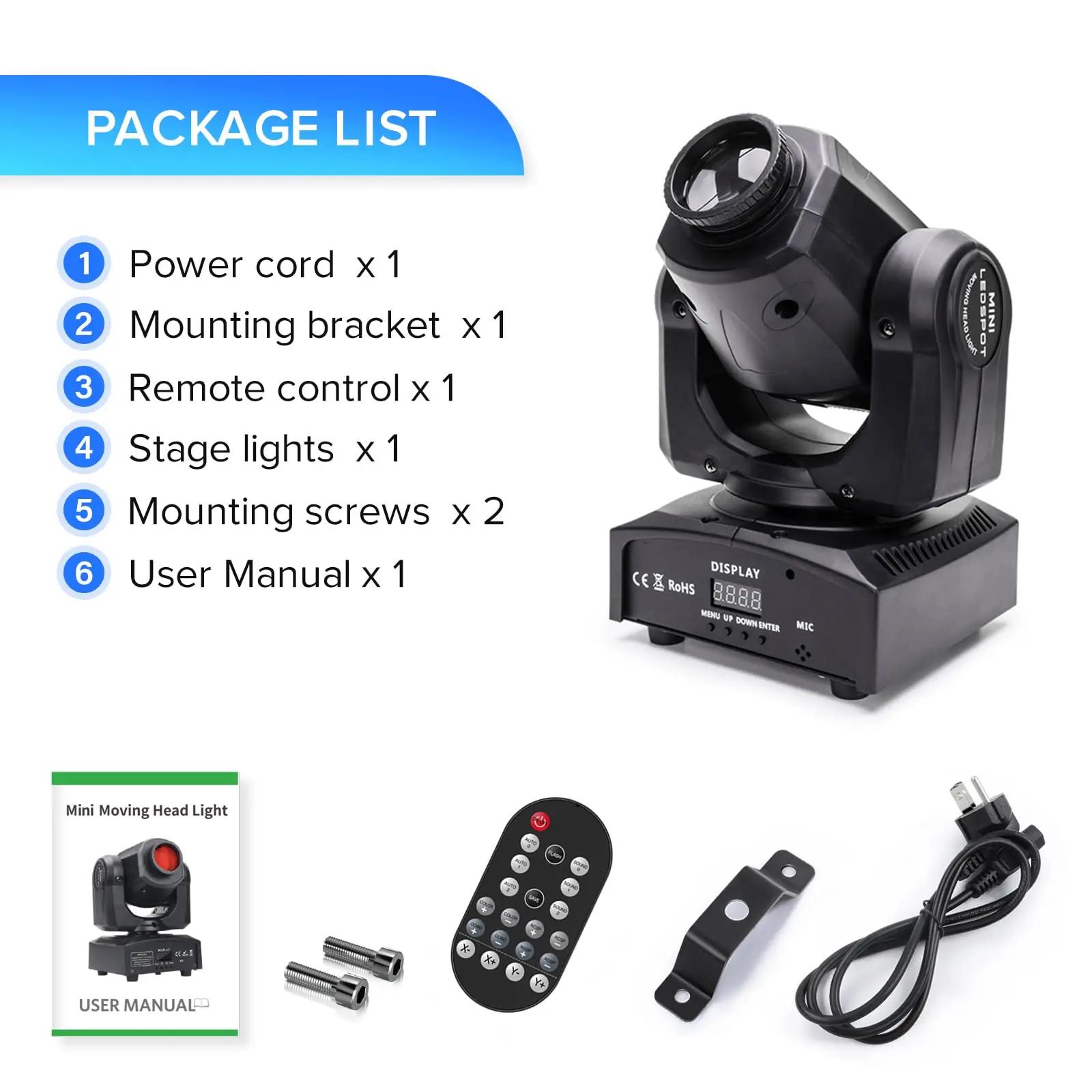 U`King LED-moving head 50W – kompaktne DJ-valgusti kingituseks – pilt 9