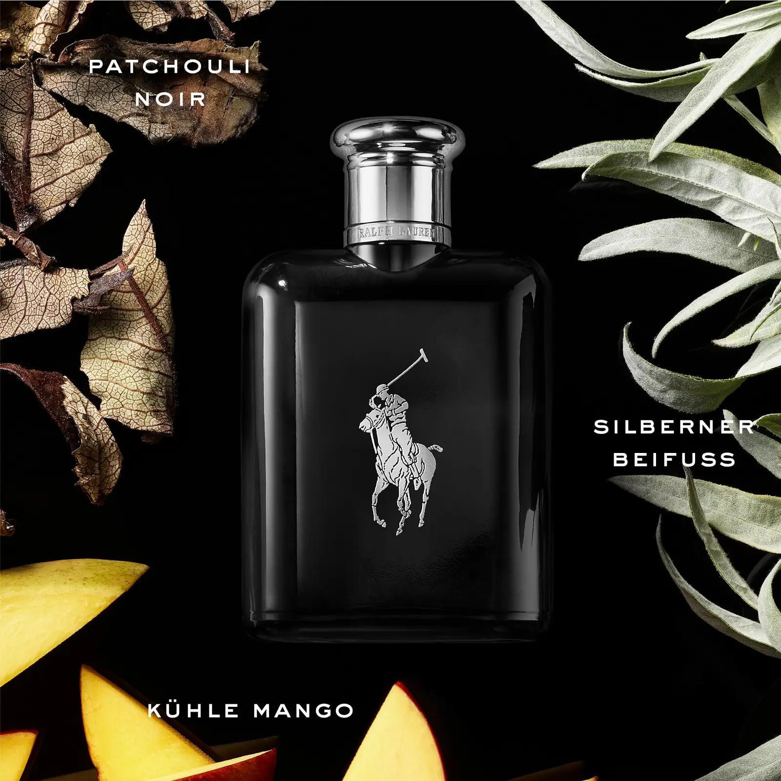 Ralph Lauren Polo Black 125 ml – puidune parfüüm meestele – pakend ja tarvikud