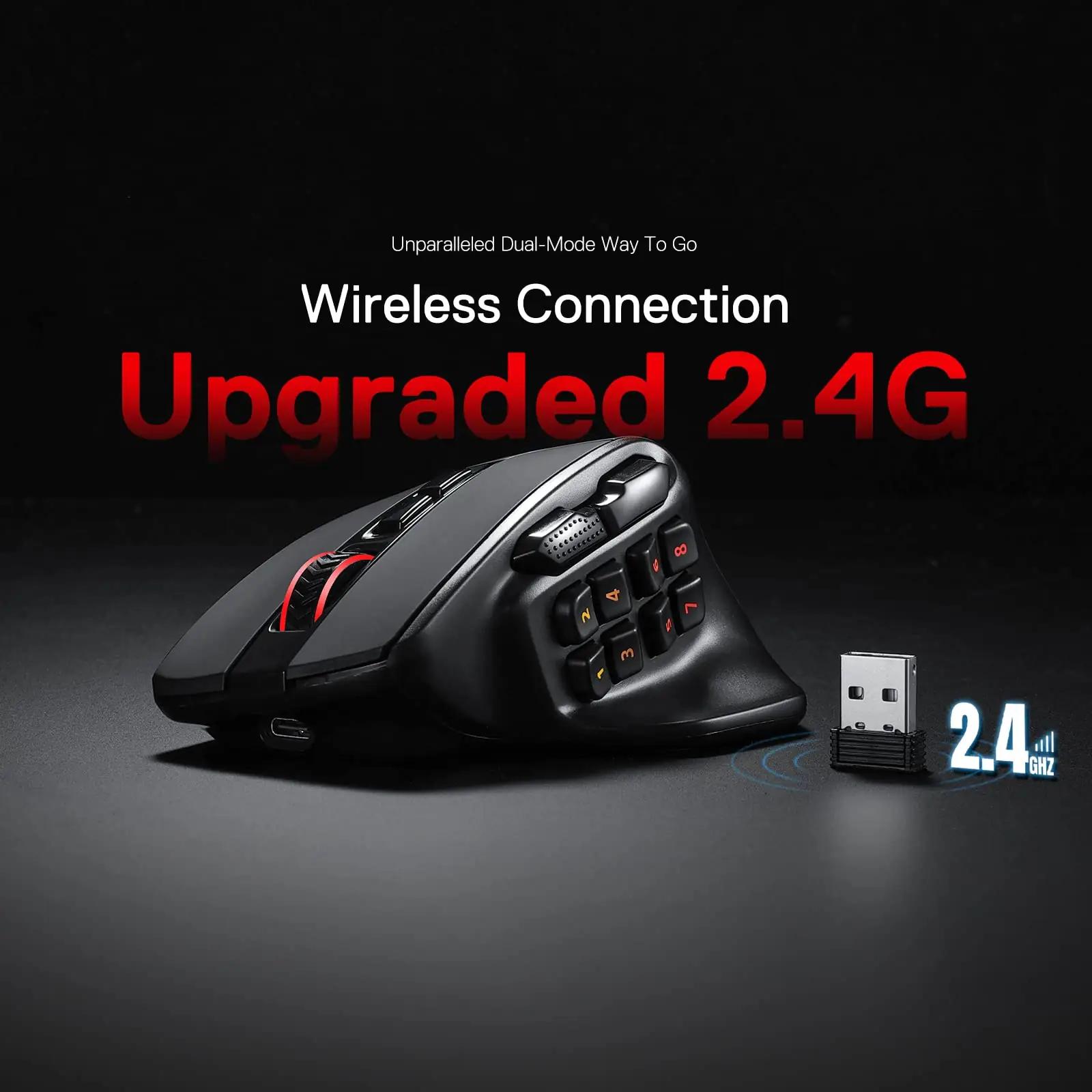 Redragon mänguhiir M811 PRO — ergonoomiline MMO stiilne kingitus – detailne vaade