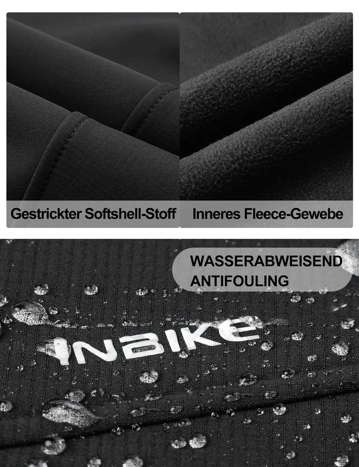 INBIKE veekindel softshell‑jope meestele – soe ja hingav – pakend ja tarvikud