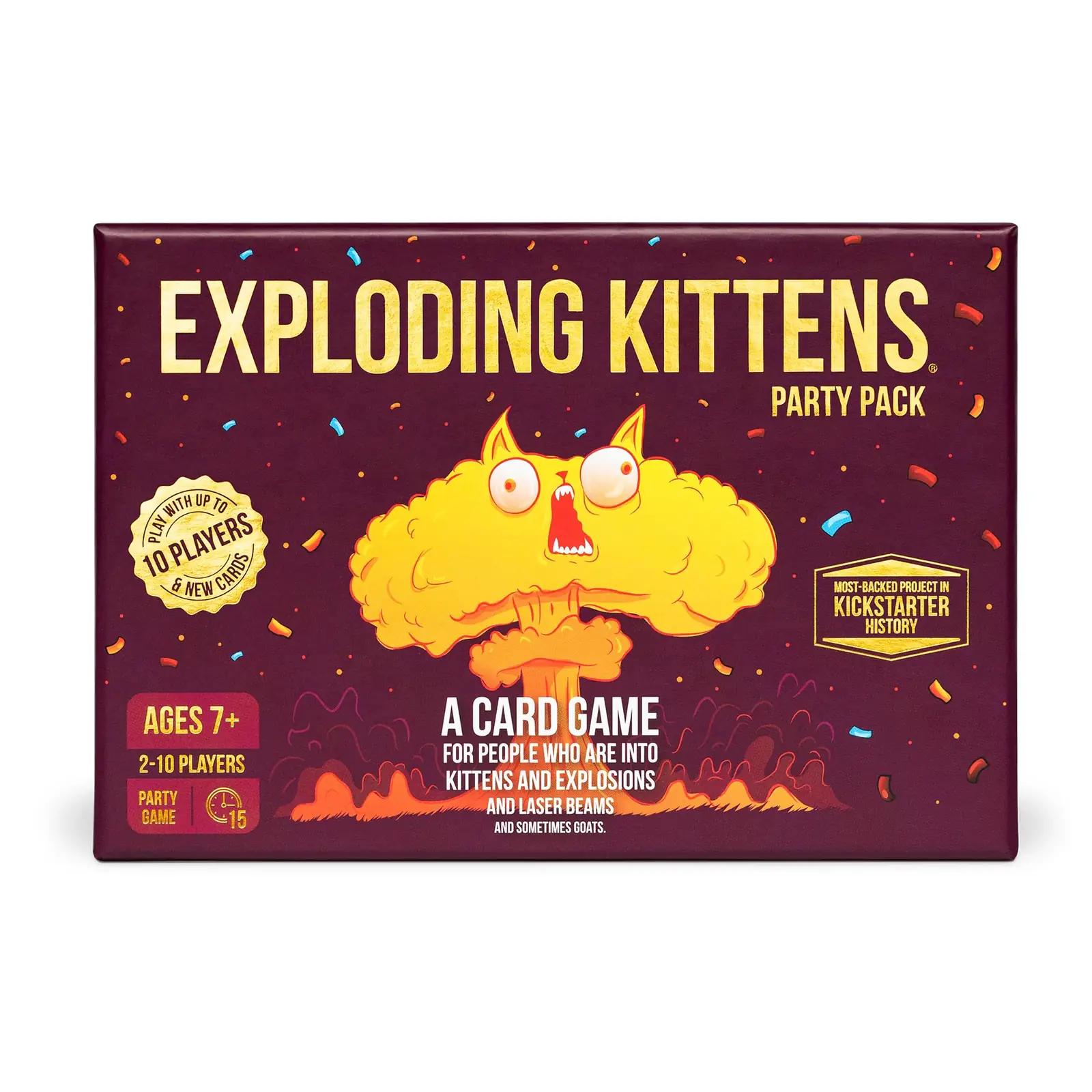 Exploding Kittens punane pidupakett pere- ja mängukaardid