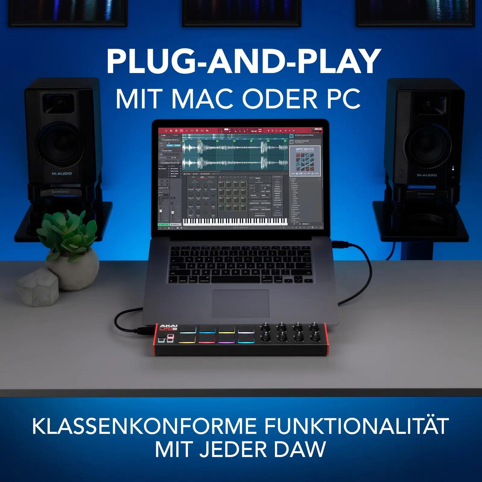 Akai Professional kompaktne pad-kontroller stuudio ja live – lisavaade